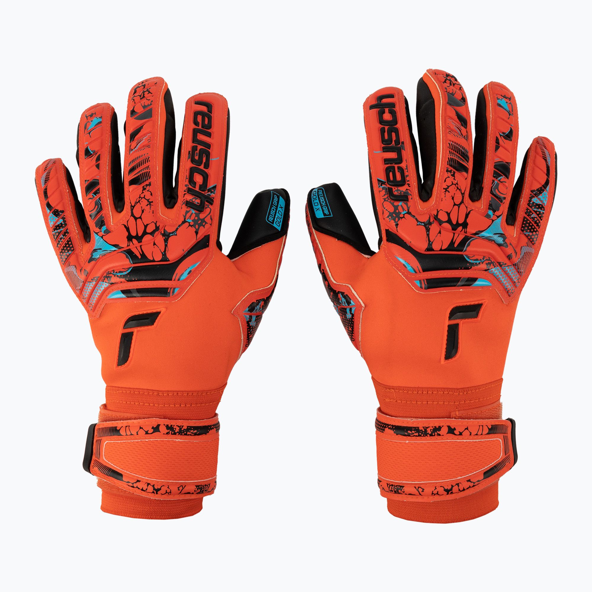 Rękawice bramkarskie Reusch Attrakt Gold X bright red/future blue/black 