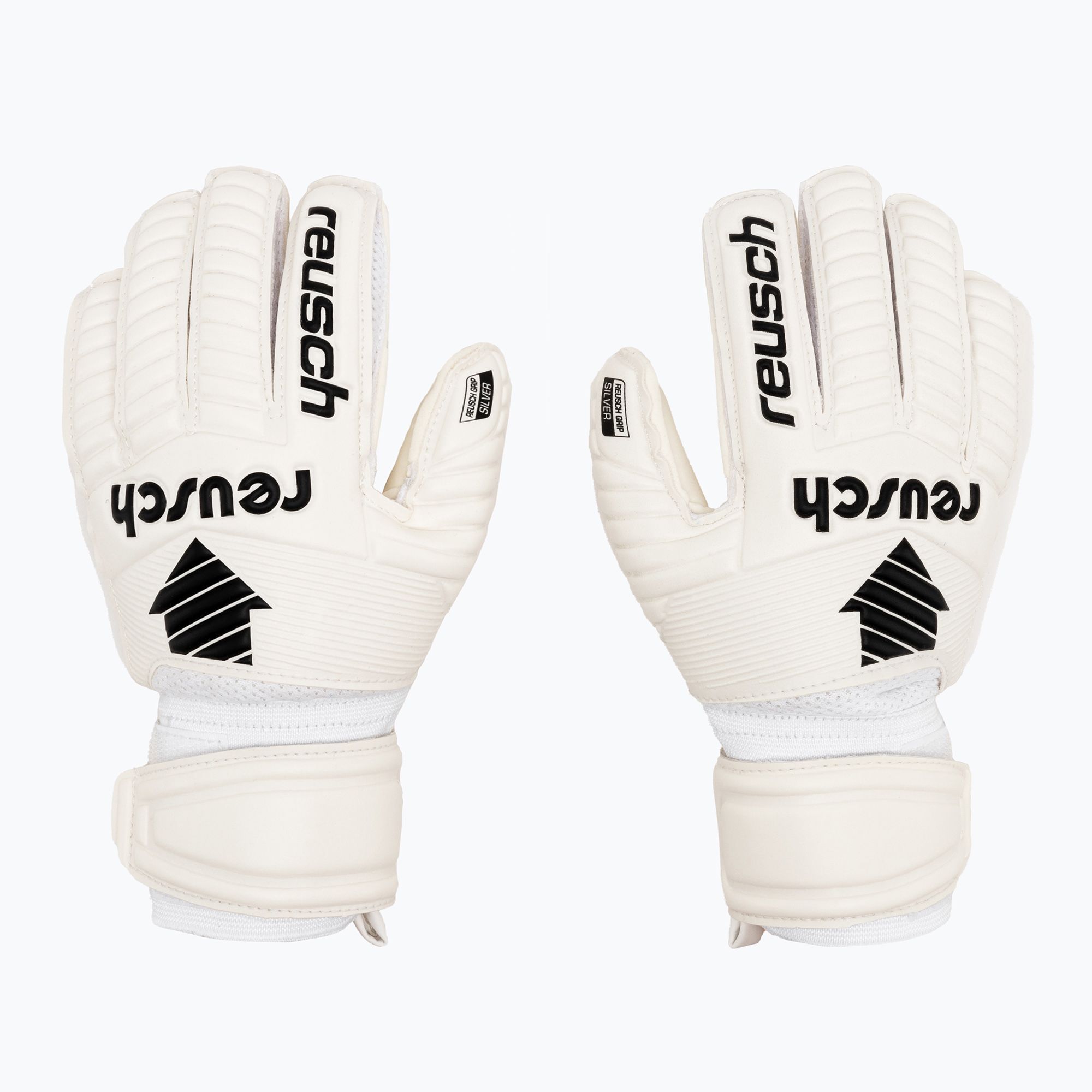 Rękawice bramkarskie dziecięce Reusch Legacy Arrow Silver white 