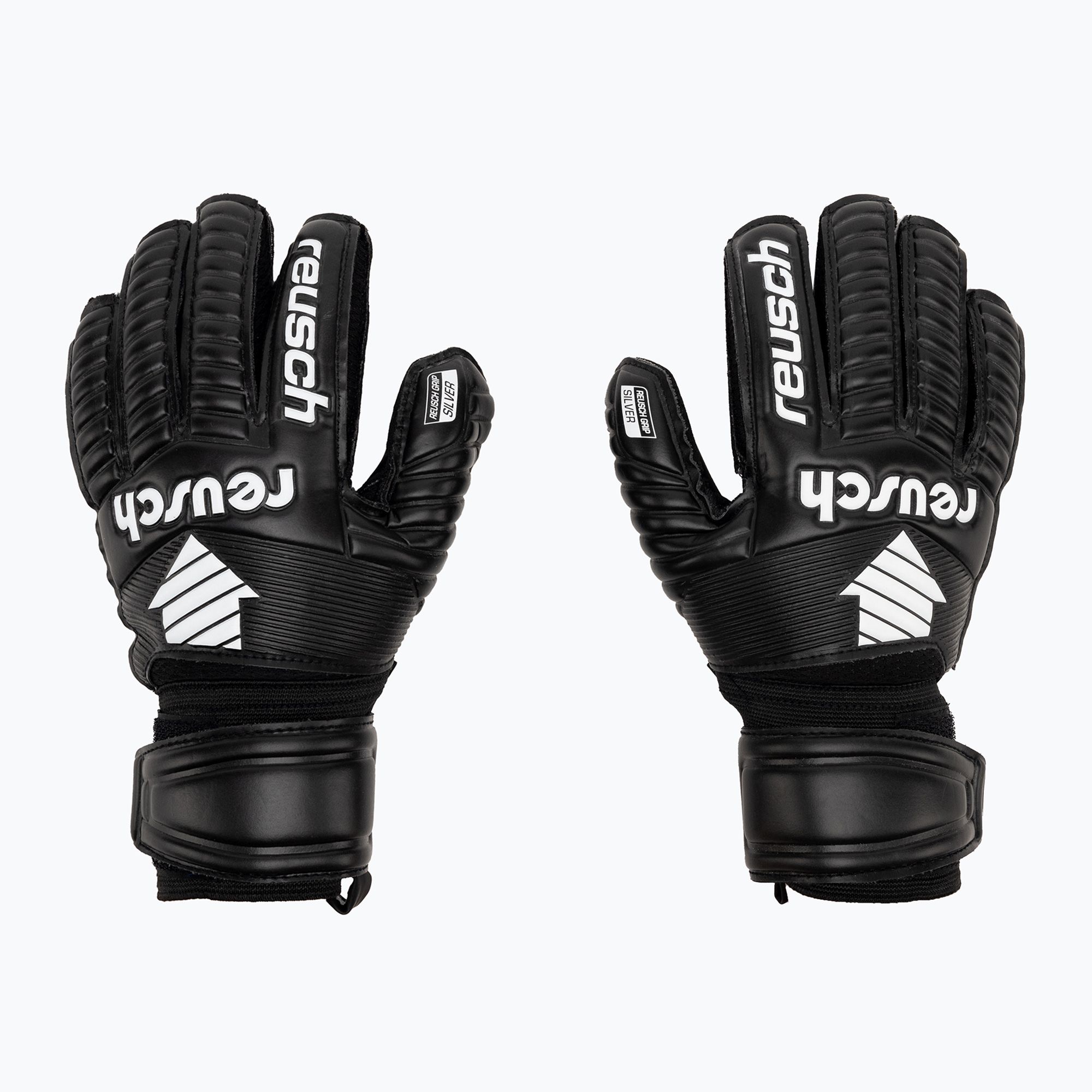 Rękawice bramkarskie dziecięce Reusch Legacy Arrow Silver black 