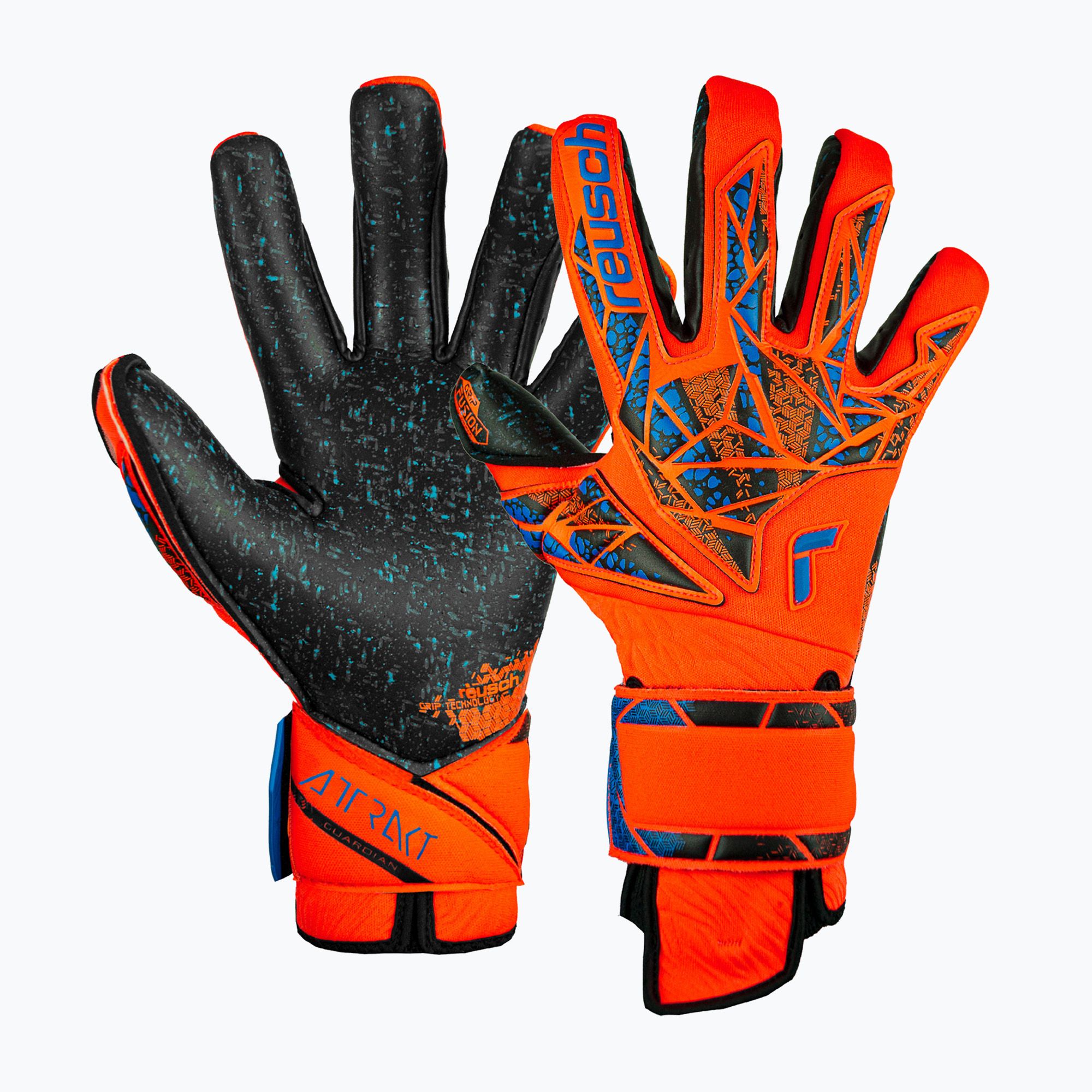 Rękawice bramkarskie Reusch Attrakt Fusion Guardian hyper orange/electric blue/black 