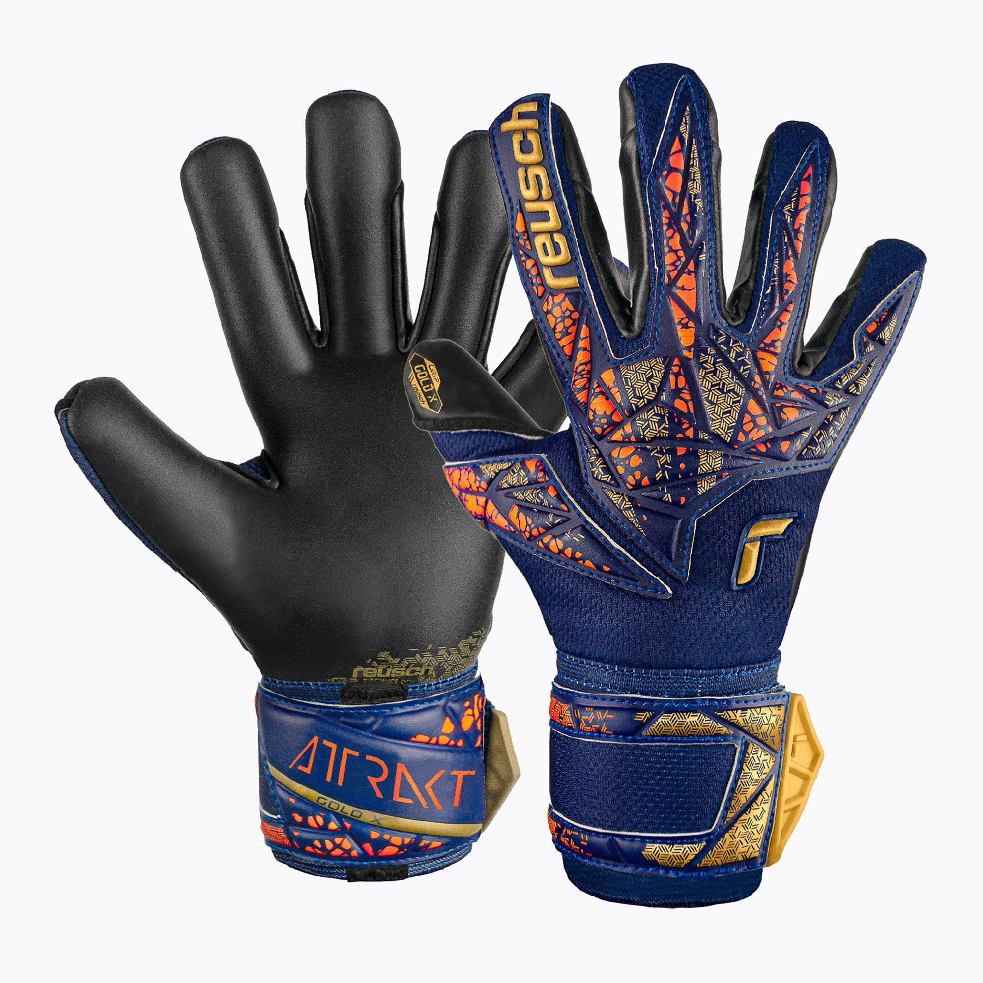 Rękawice bramkarskie Reusch Attrakt Gold X premium blue/gold/black 