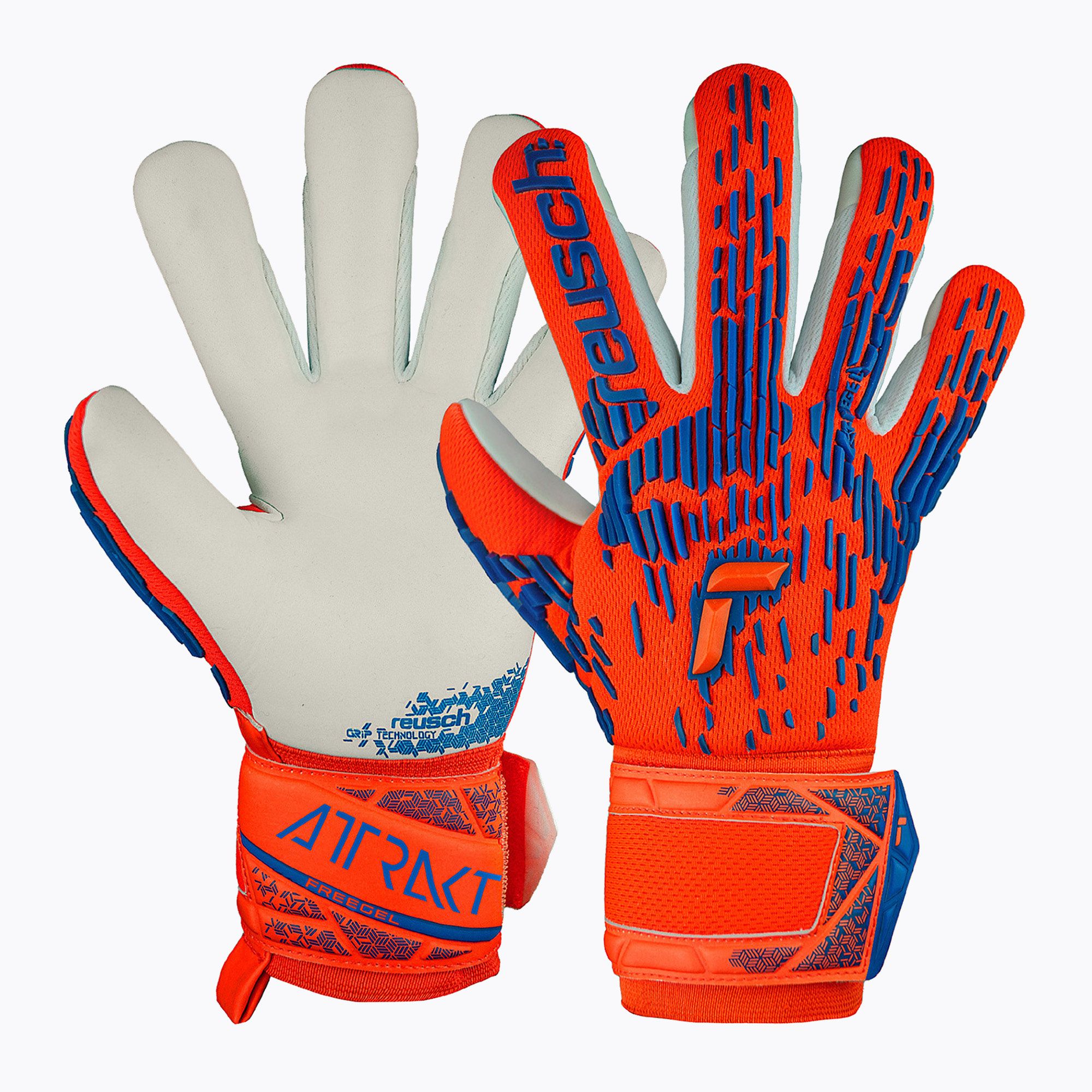 Rękawice bramkarskie Reusch Attrakt Freegel Silver hyper orng/elec blue 
