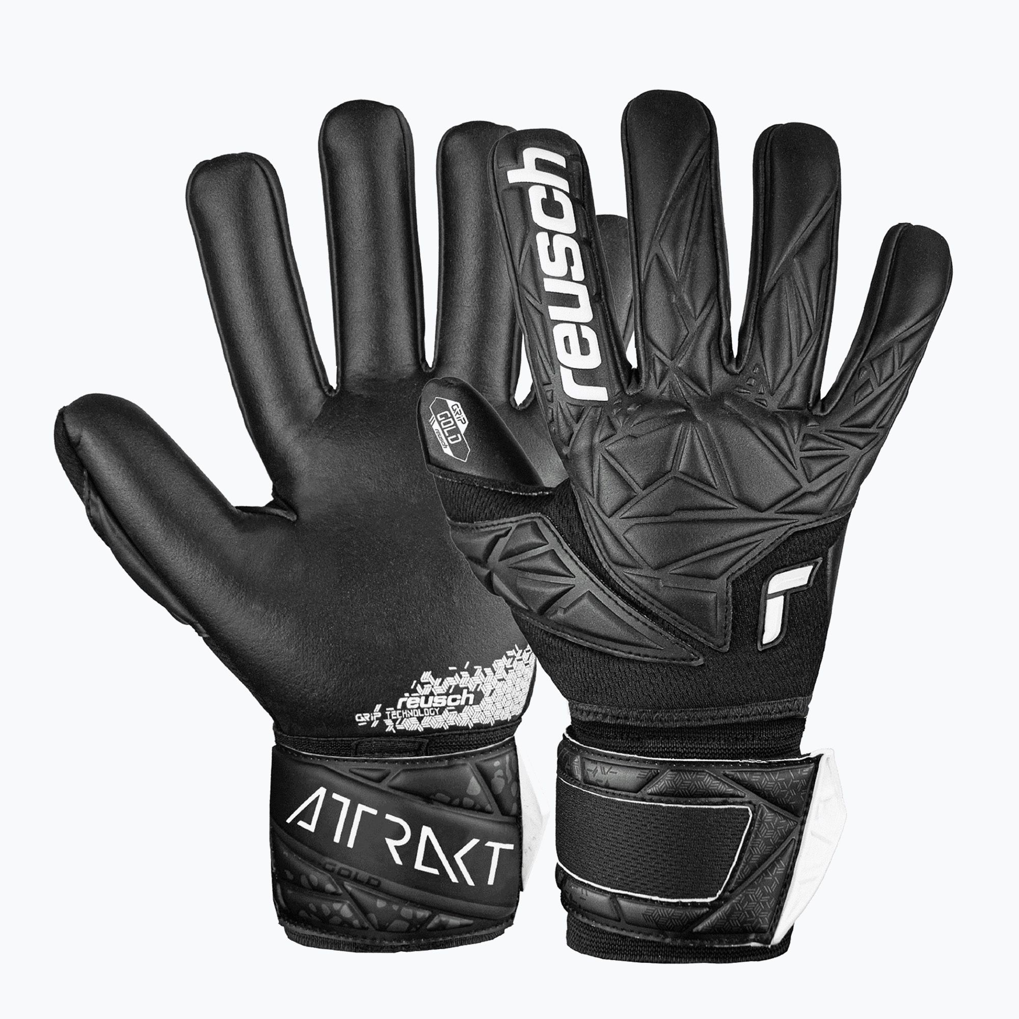 Rękawice bramkarskie Reusch Attrakt Gold NC Finger Support black 