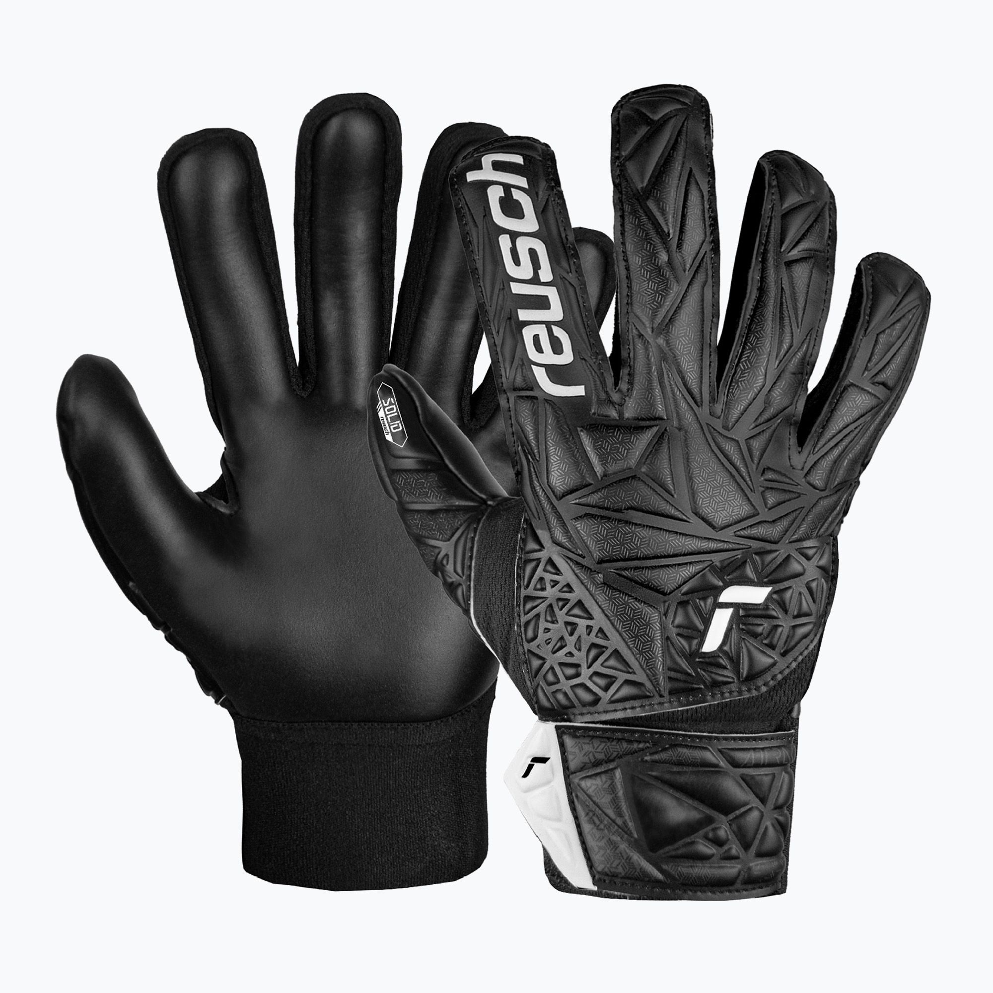 Rękawice bramkarskie dziecięce Reusch Attrakt Starter Solid Finger Support Junior black 