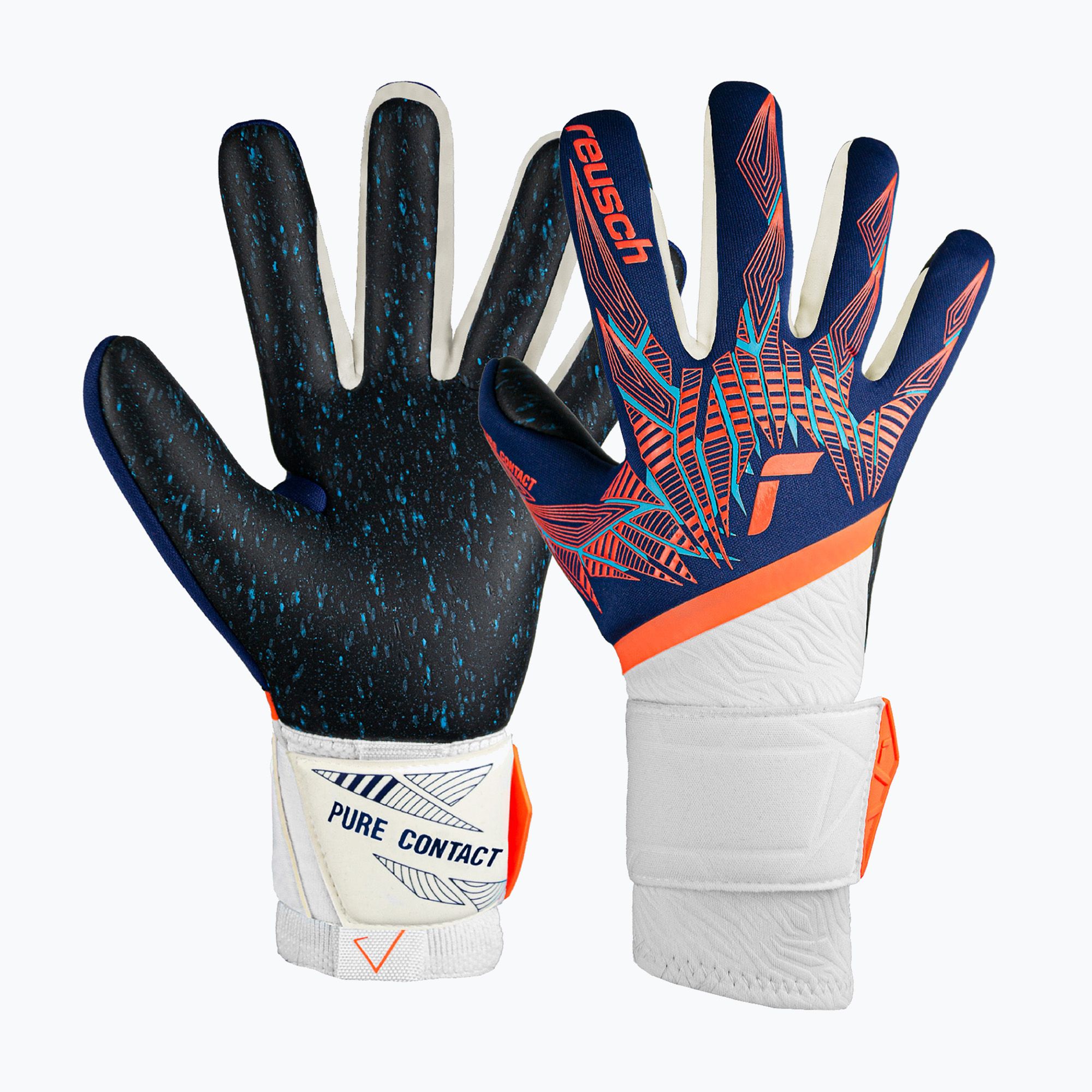 Rękawice bramkarskie Reusch Pure Contact Fusion premium blue/electric orange/black 