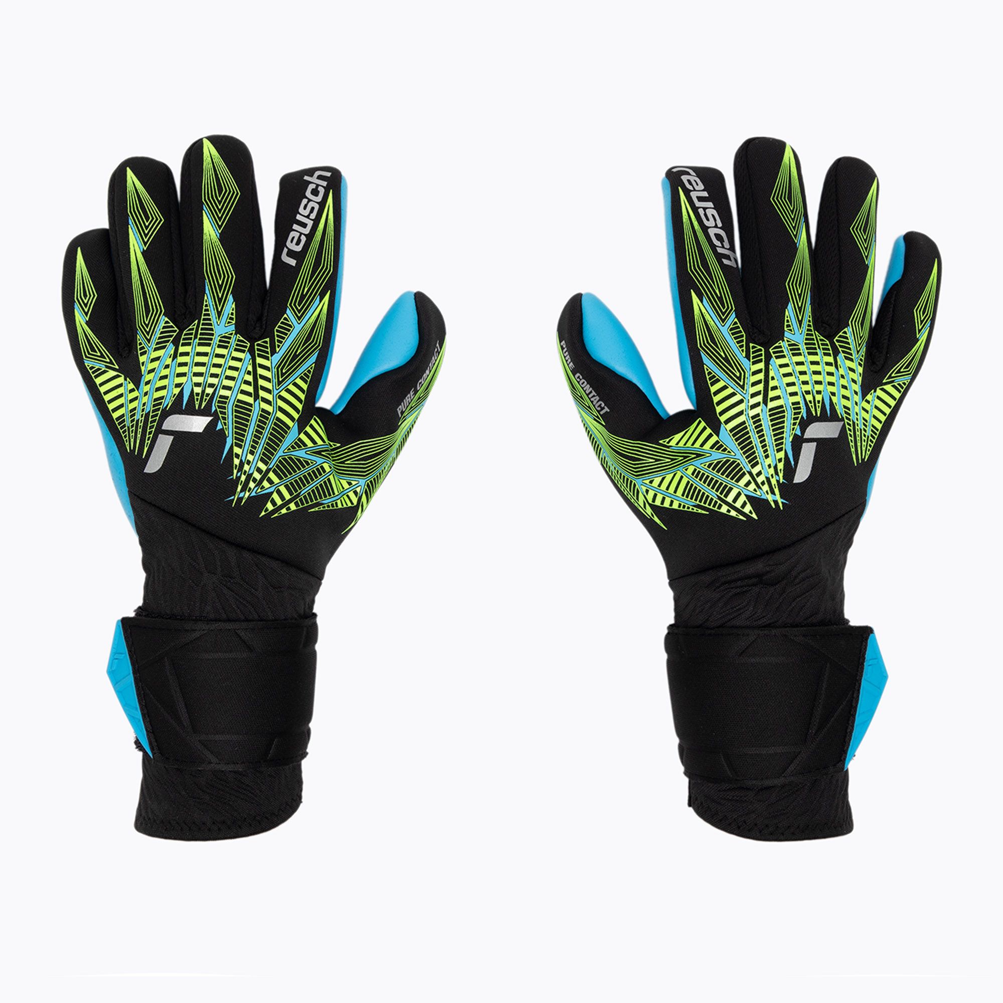 Rękawice bramkarskie Reusch Pure Contact Aqua black/fluo lime/aqua 