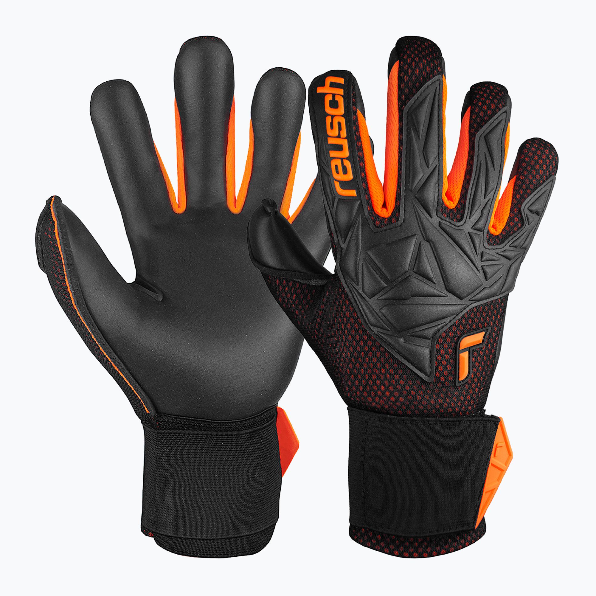 Rękawice bramkarskie Reusch Attrakt Infinity Airvent black/shocking orange 