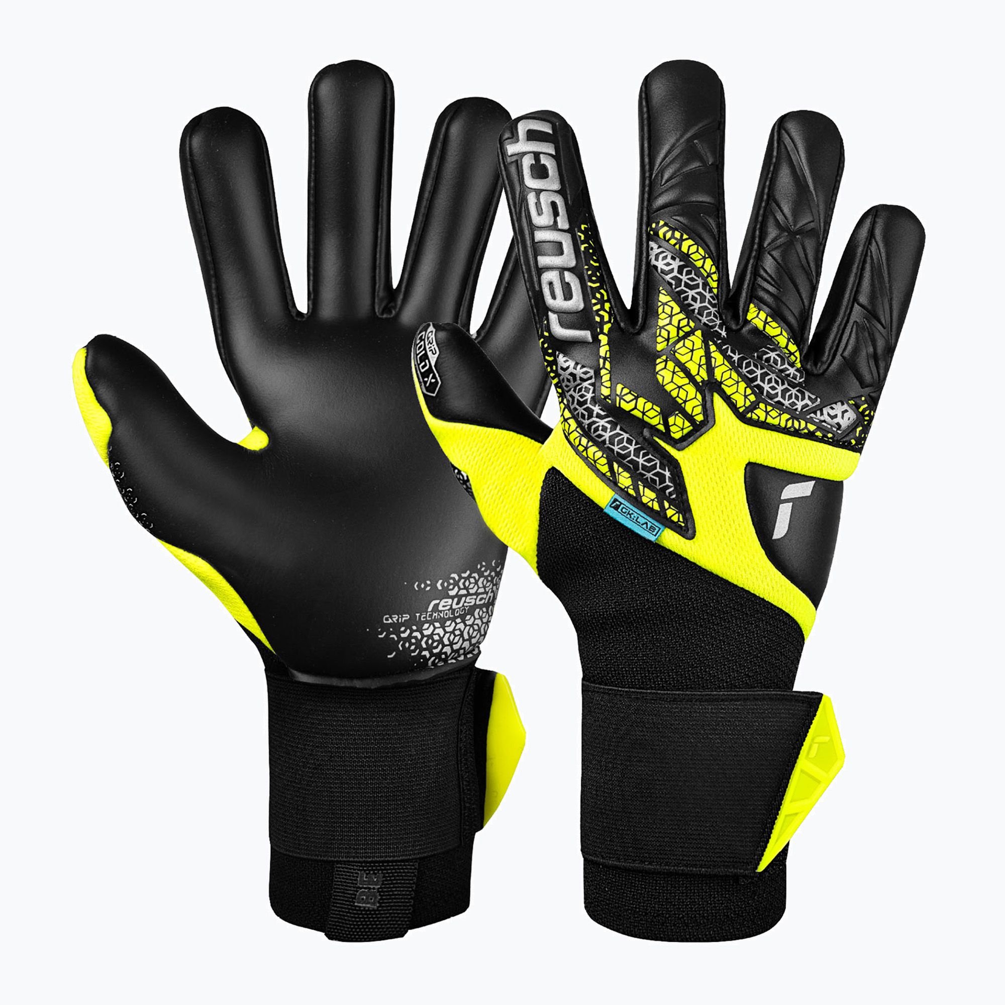 Rękawice bramkarskie Reusch Attrakt Gold X NC Gravity safety yellow/silver/black 