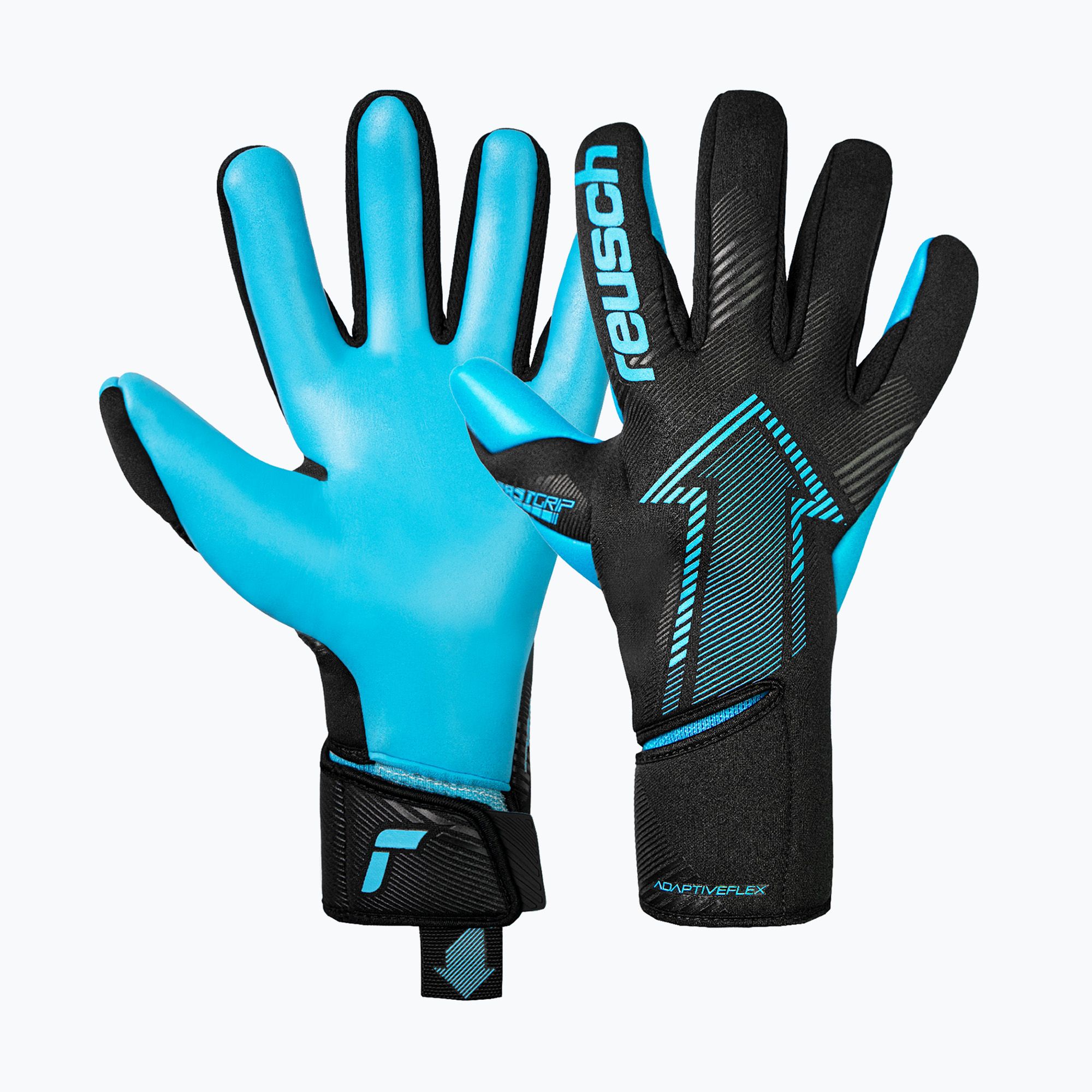 Rękawice bramkarskie Reusch Fastgrip Aqua black/aqua blue 