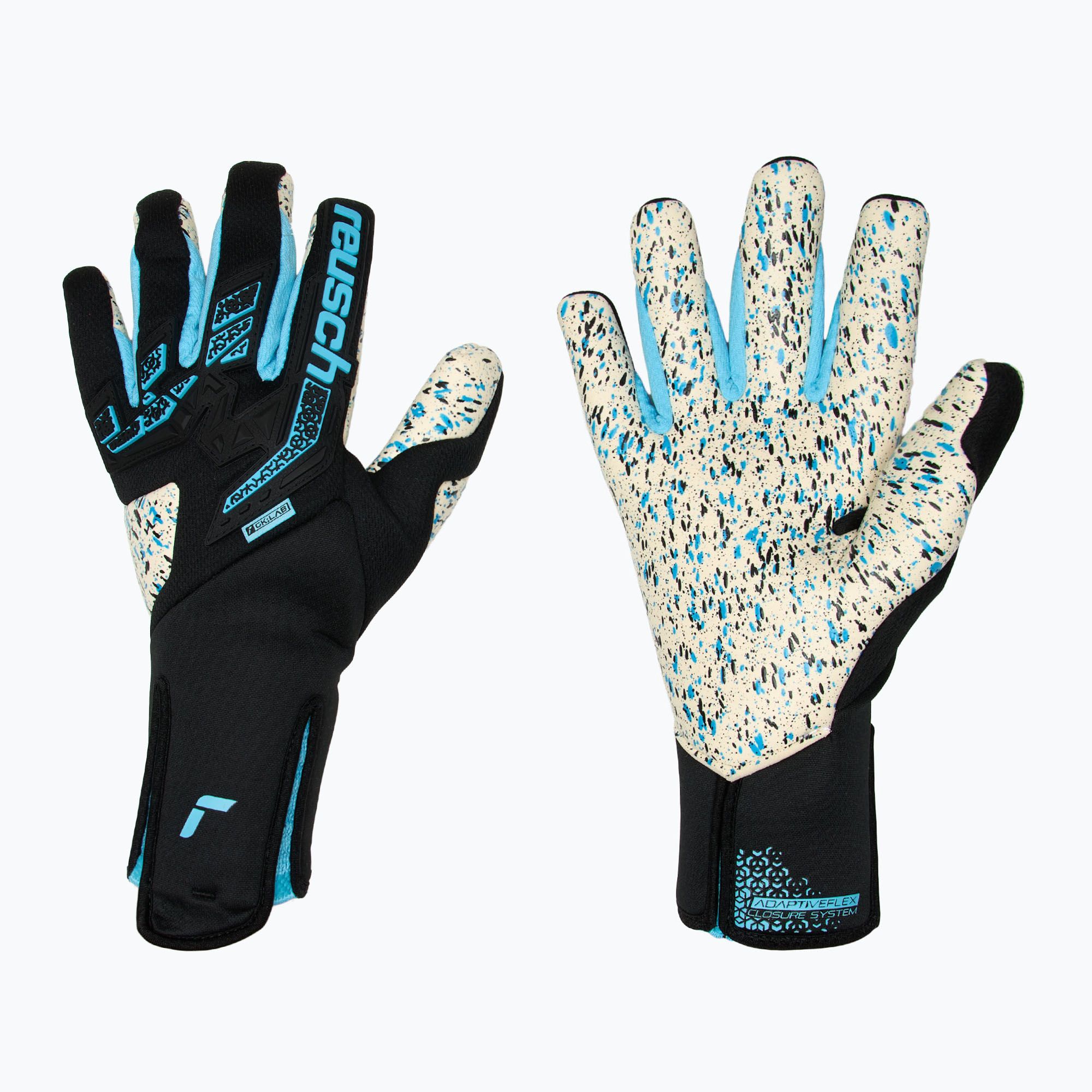 Rękawice bramkarskie Reusch Attrakt Freegel Fusion Strapless black/bachelor button 
