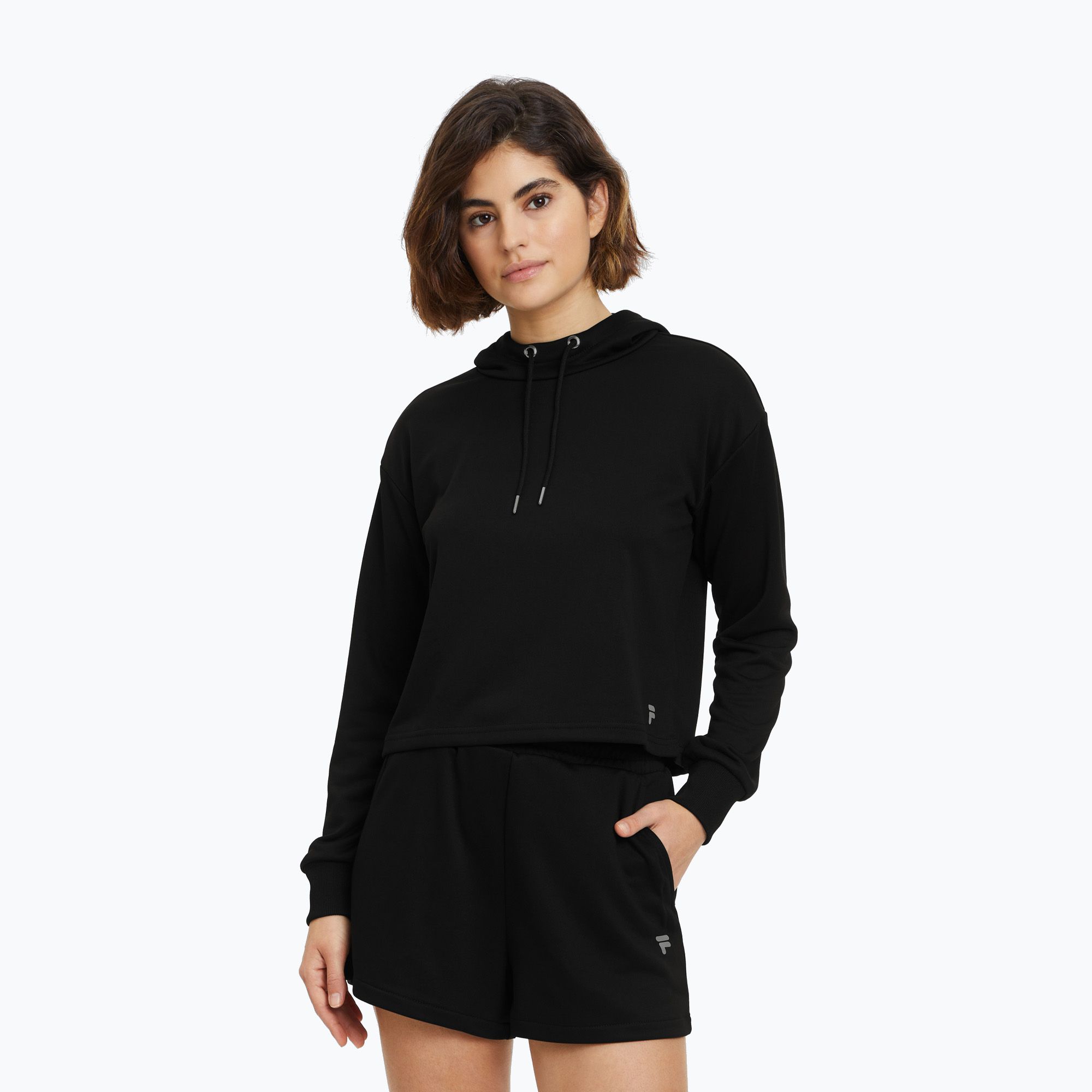 Bluza damska FILA Rheine Cropped Hoody black 