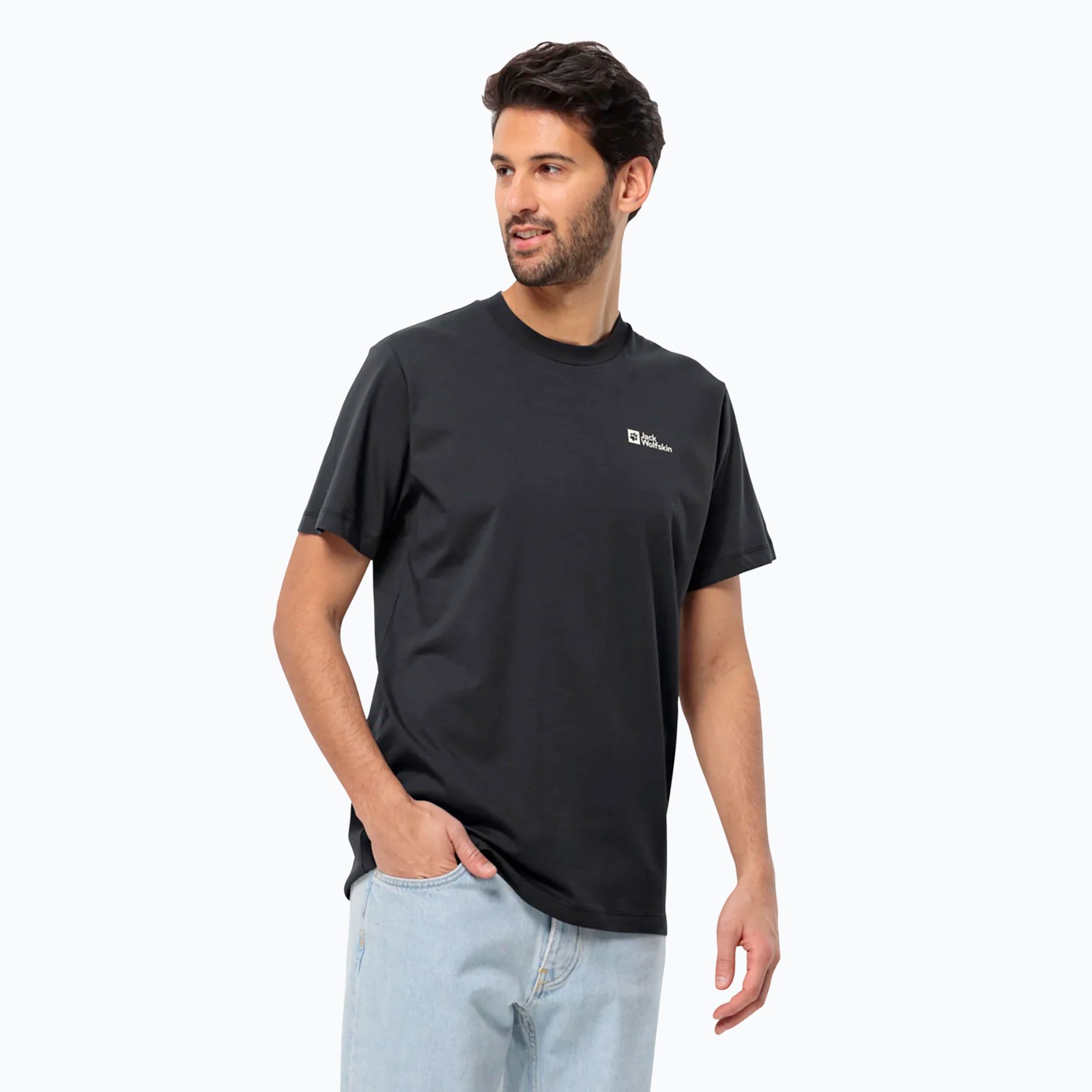 Koszulka męska Jack Wolfskin Essential black 