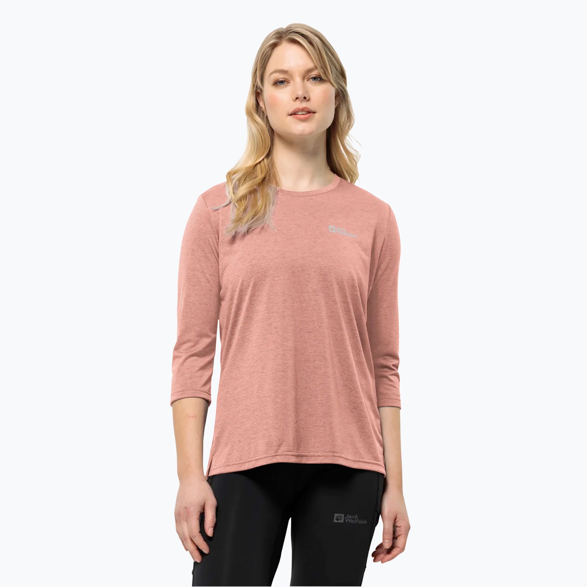 Longsleeve trekkingowy damski Jack Wolfskin Crosstrail 3/4 rose dawn 