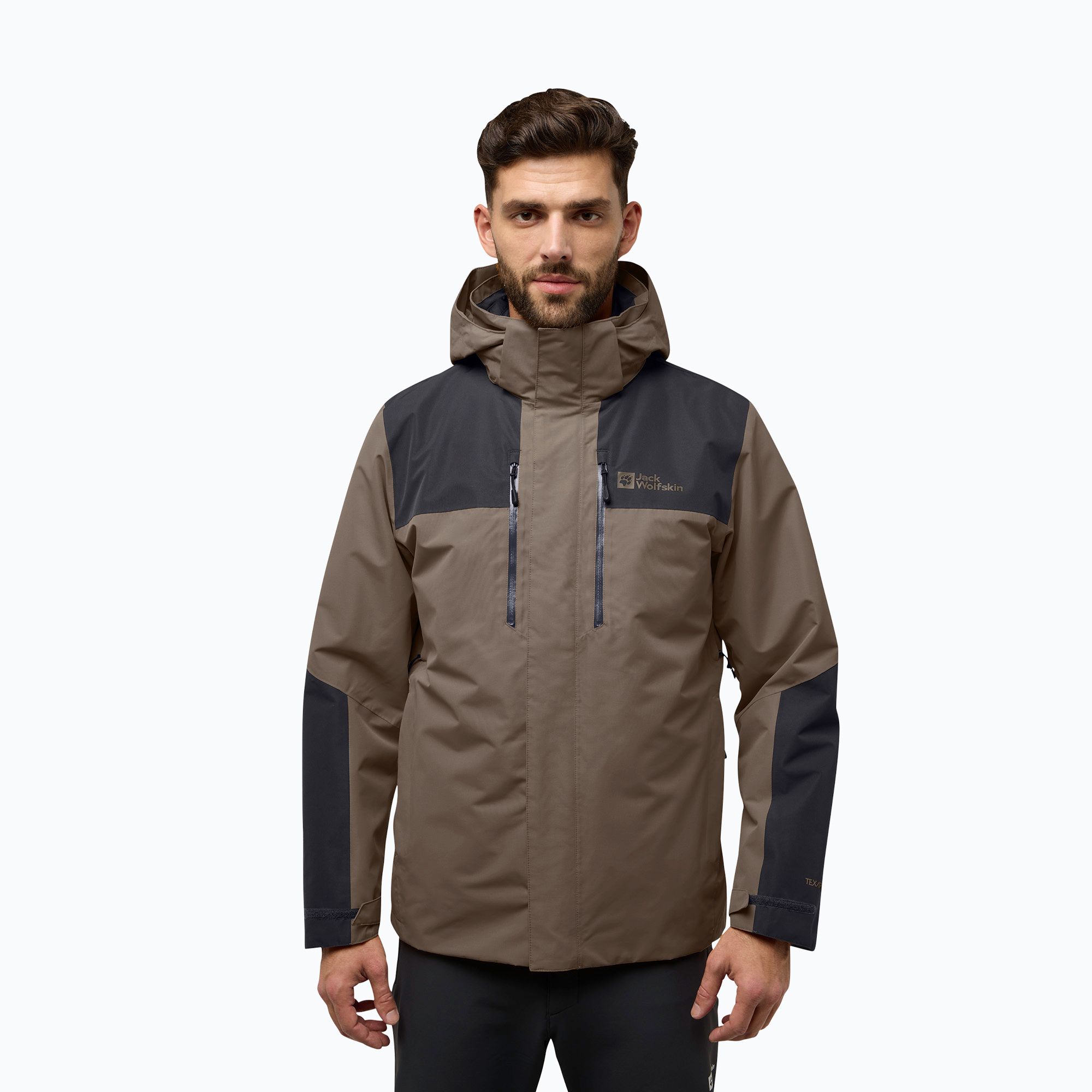 Kurtka 3w1 męska Jack Wolfskin Jasper 3In1 cold coffee 