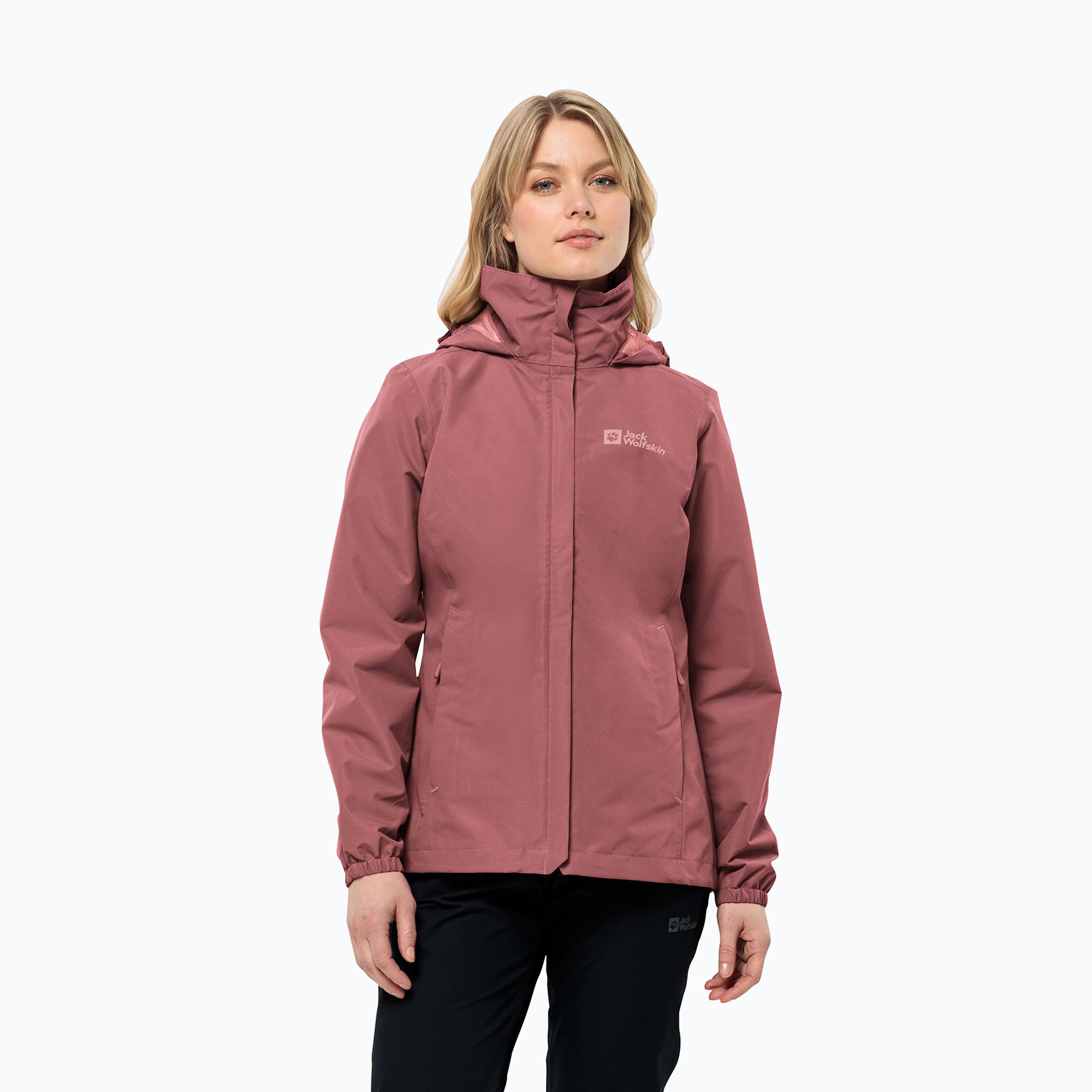 Kurtka przeciwdeszczowa damska Jack Wolfskin Stormy Point 2L red ochre 