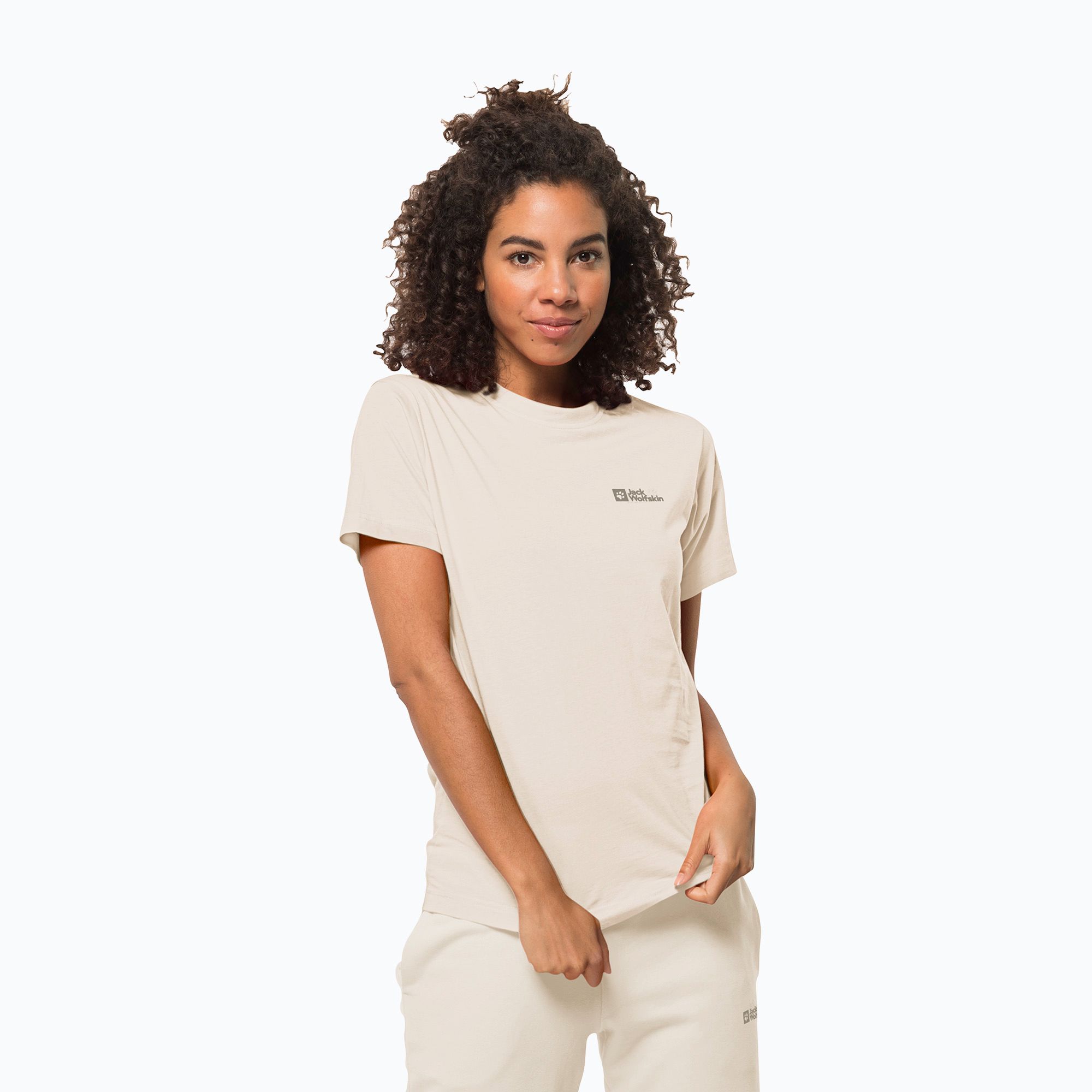 Koszulka damska Jack Wolfskin Essential panna cotta 