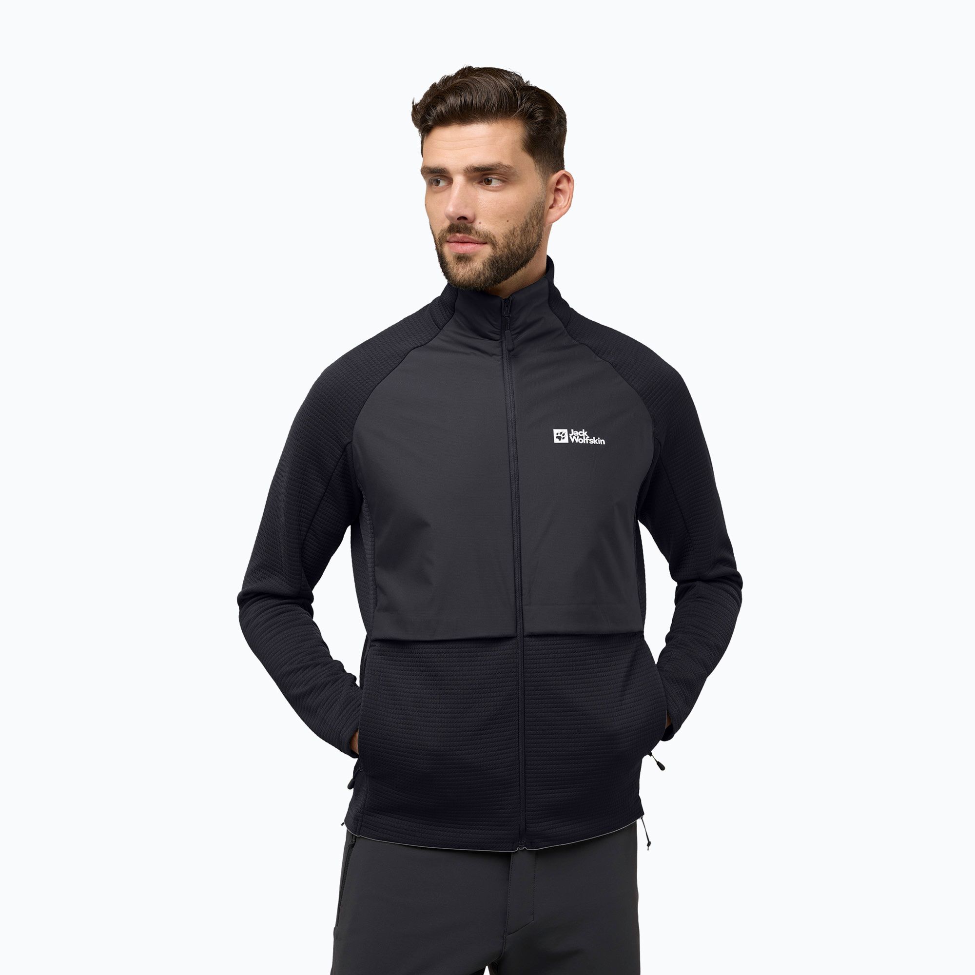 Bluza polarowa męska Jack Wolfskin Dormer black 