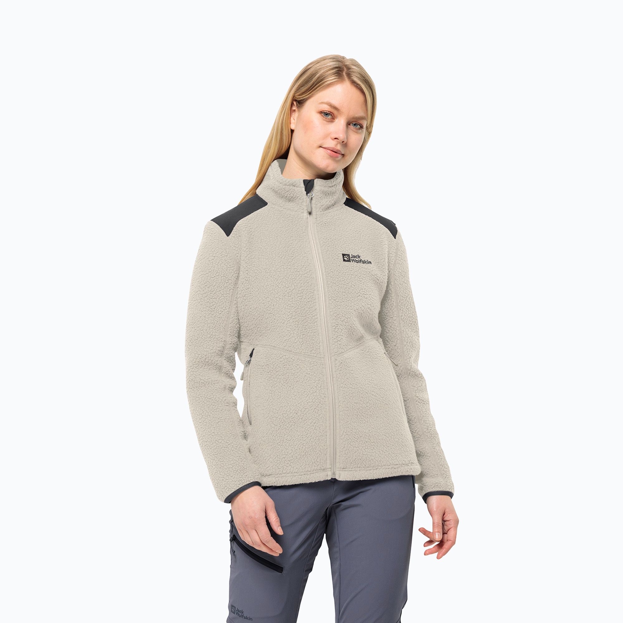 Bluza polarowa damska Jack Wolfskin Kammweg Pile Fz seal 