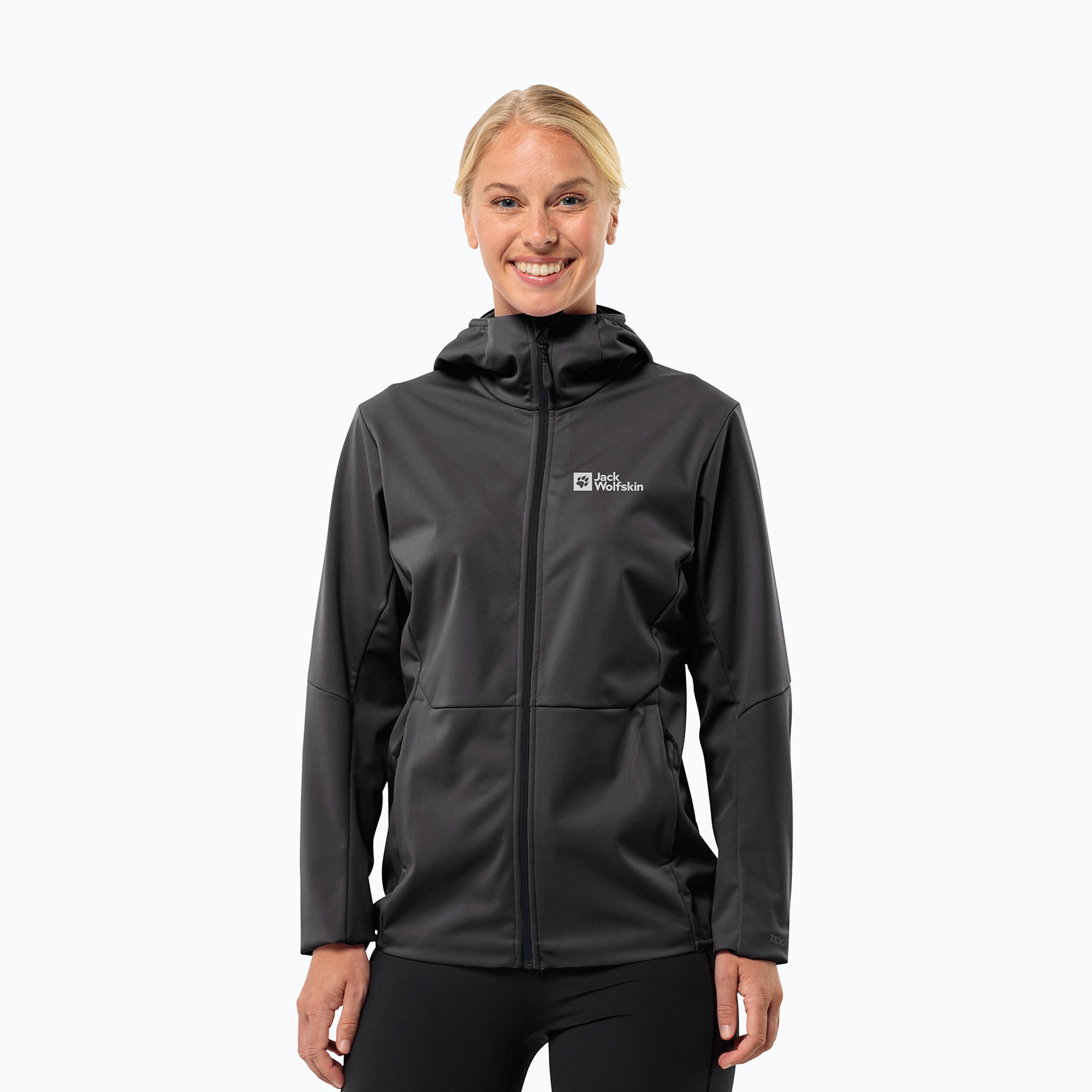 Kurtka softshell damska Jack Wolfskin Feldberg Hoody black 