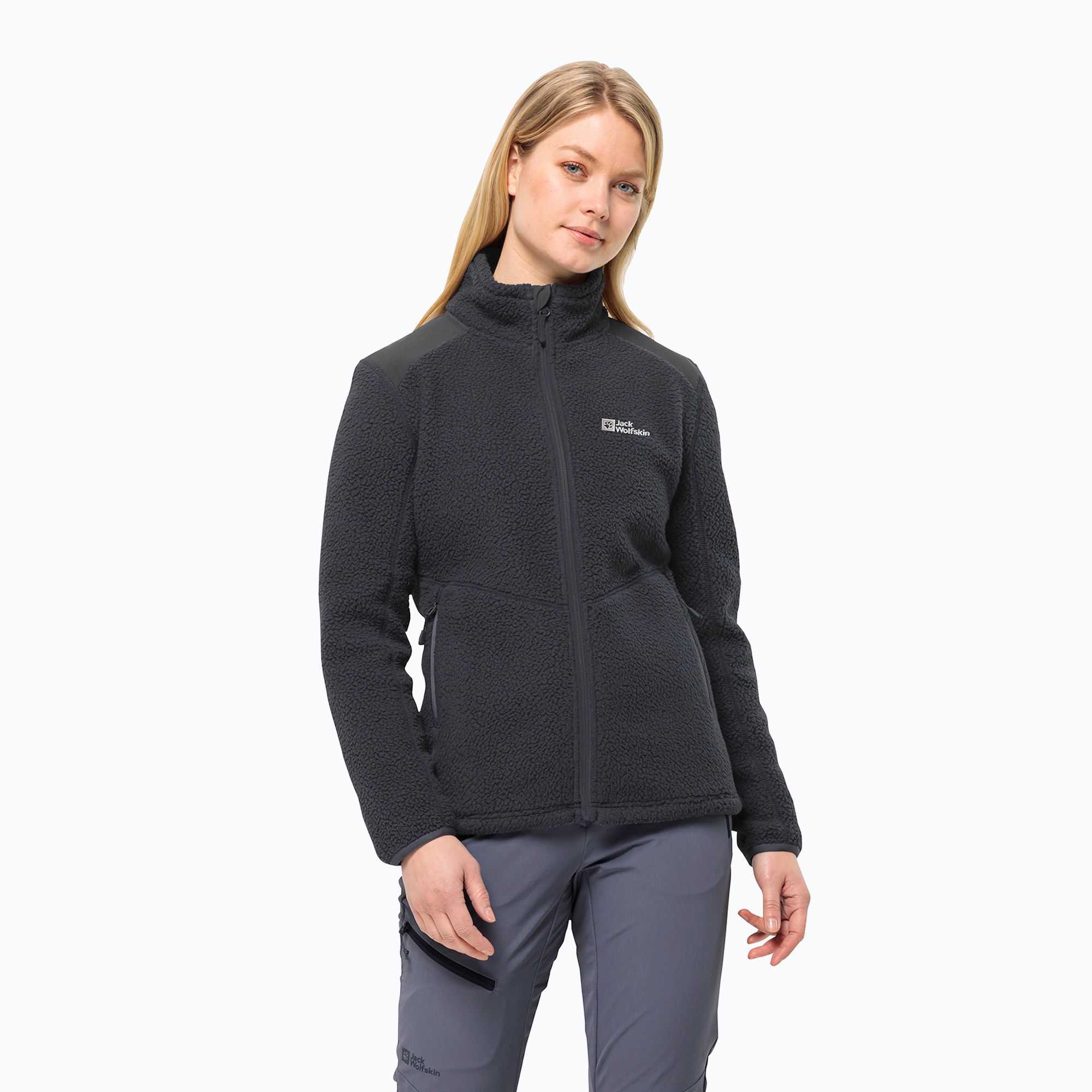 Bluza polarowa damska Jack Wolfskin Kammweg Pile Fz phantom 