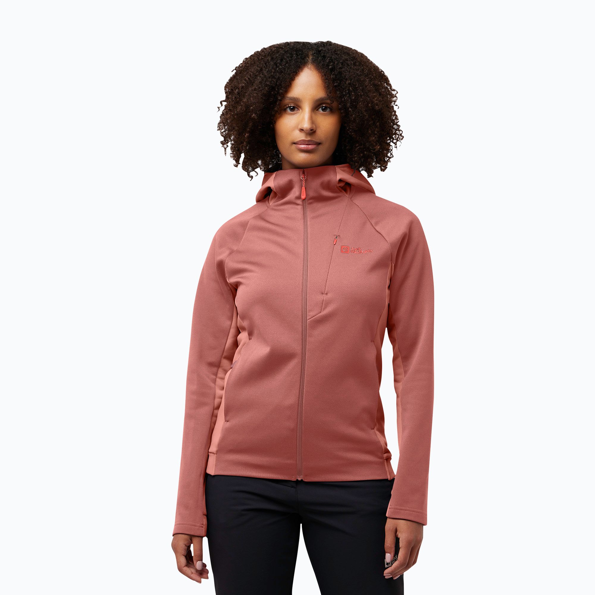 Bluza polarowa damska Jack Wolfskin Alpgrat mineral red 