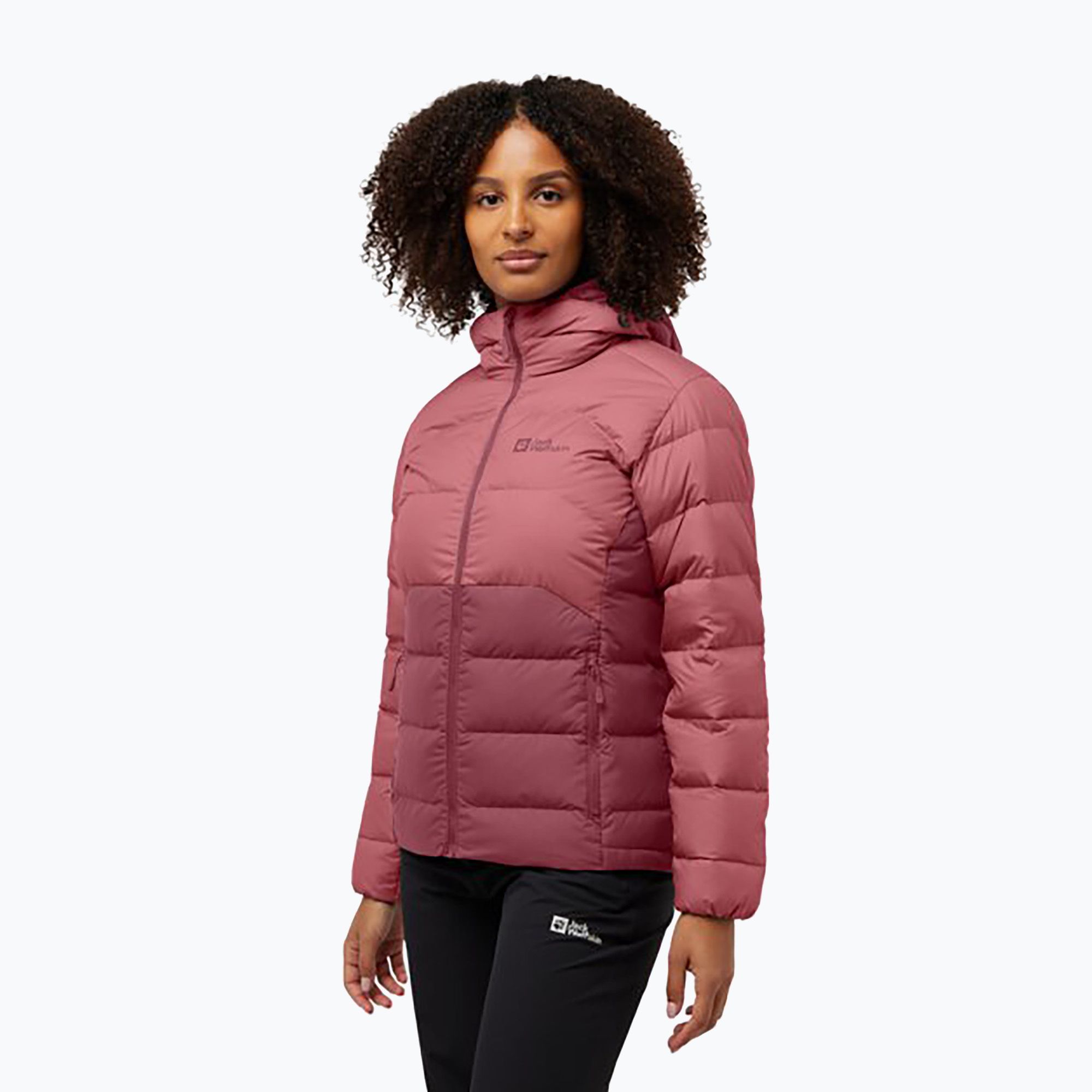 Kurtka puchowa damska Jack Wolfskin Ather Down Hoody red ochre 