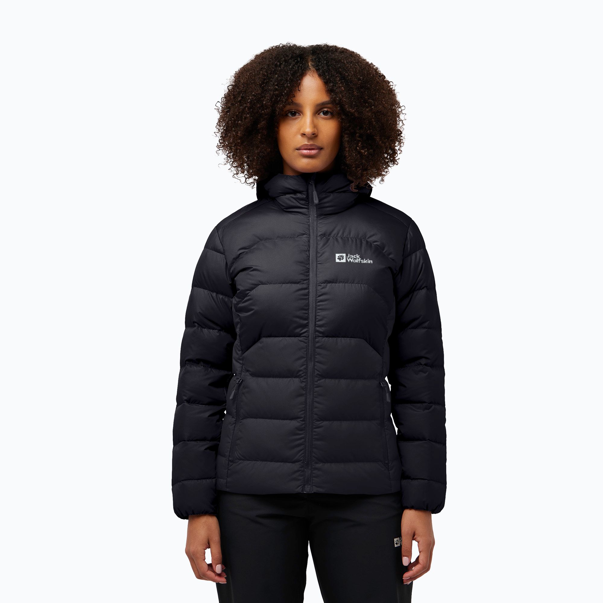 Kurtka puchowa damska Jack Wolfskin Ather Down Hoody black 