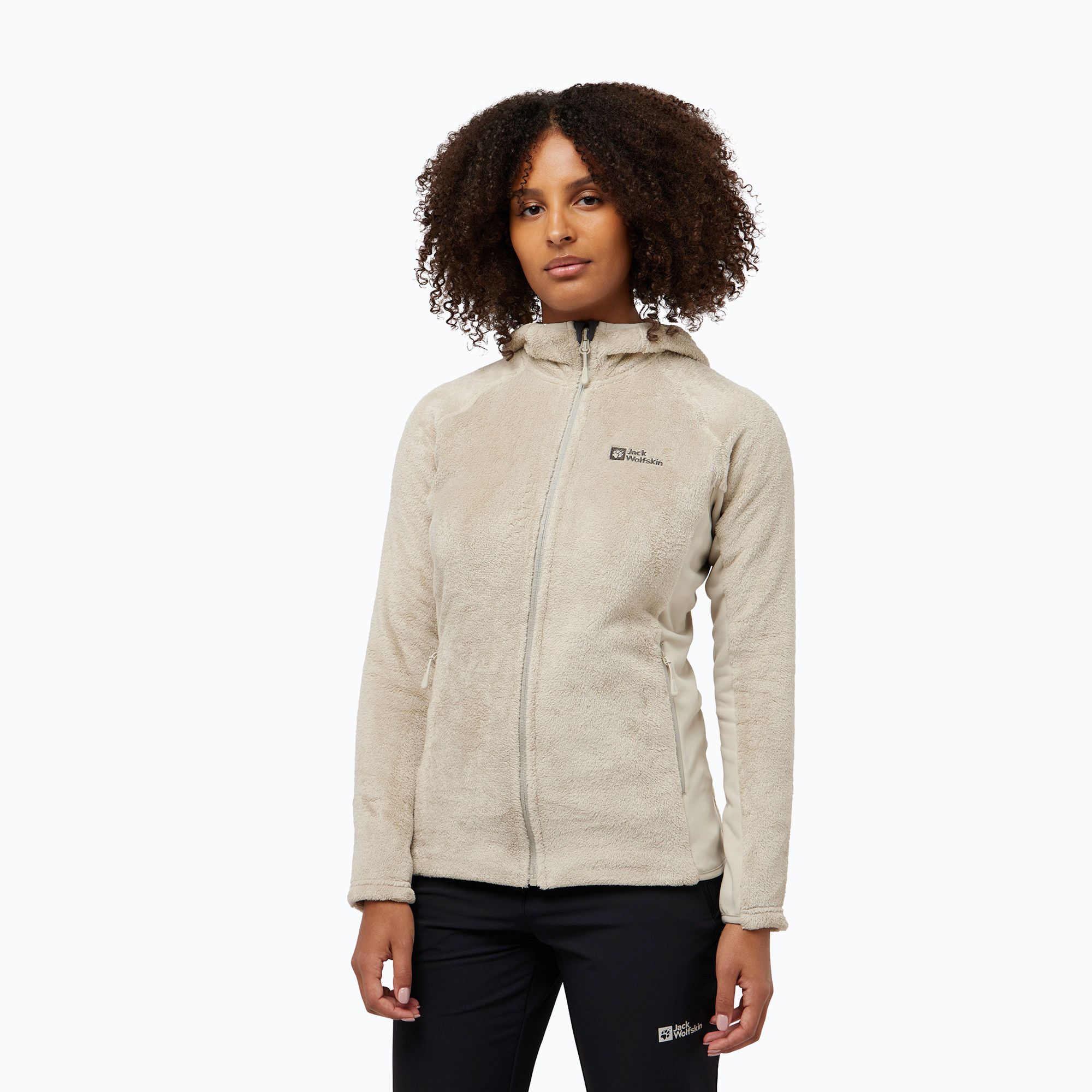 Bluza polarowa damska Jack Wolfskin Rotwand Hooded Fz seal 