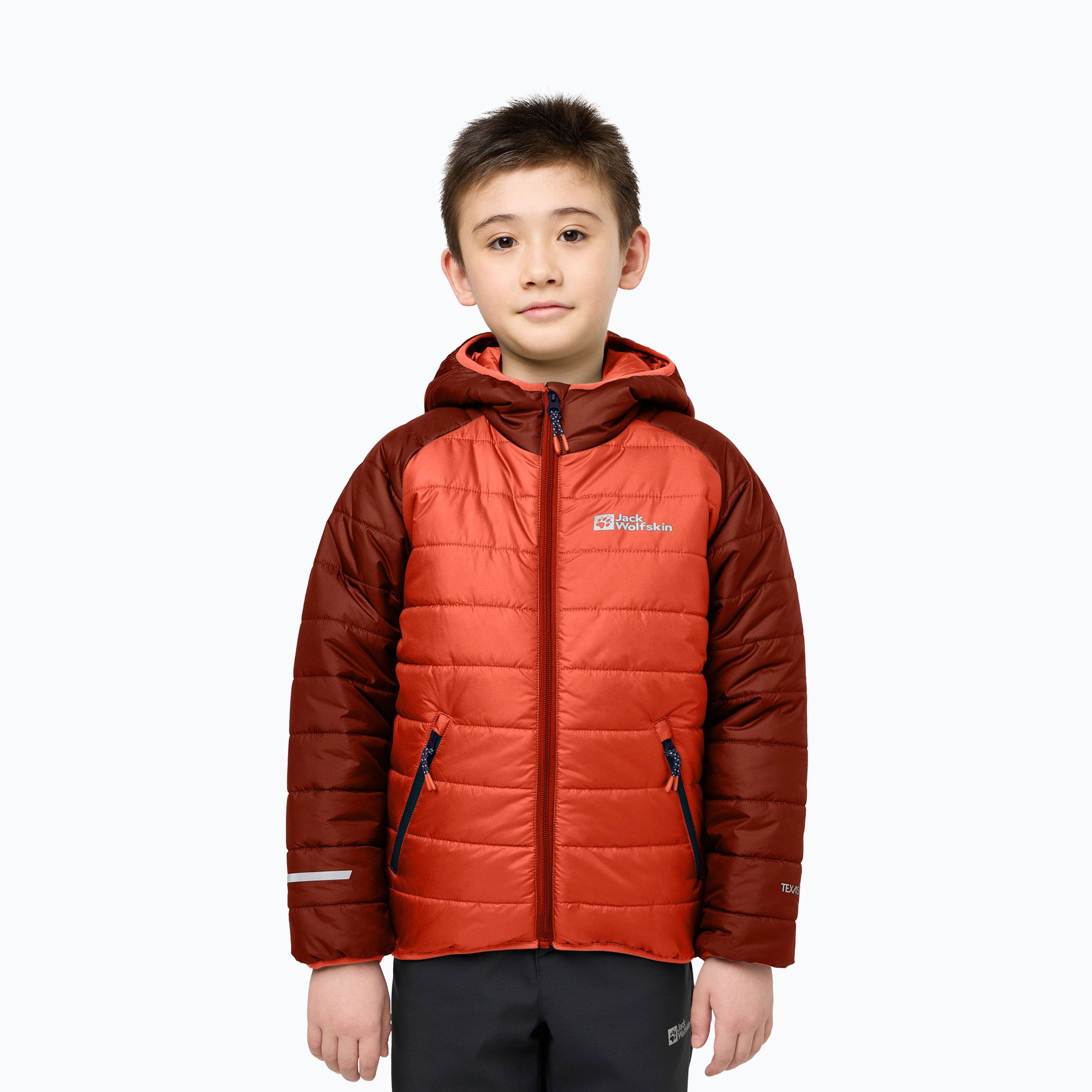 Kurtka dziecięca Jack Wolfskin Zenon coral orange 