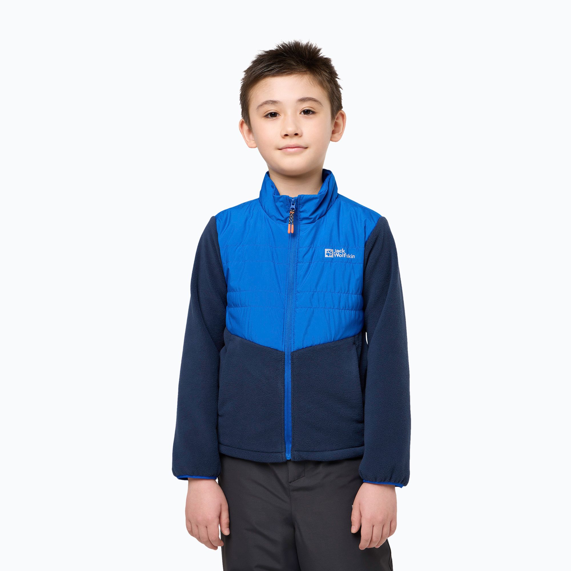 Kurtka hybrydowa dziecięca Jack Wolfskin Haldor Hybrid crisp cobalt 