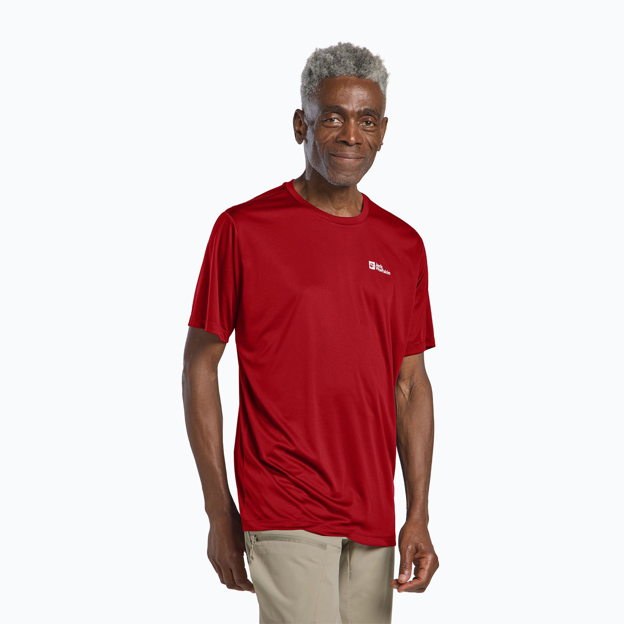 Koszulka  trekkingowa męska Jack Wolfskin Tech T adrenaline red 