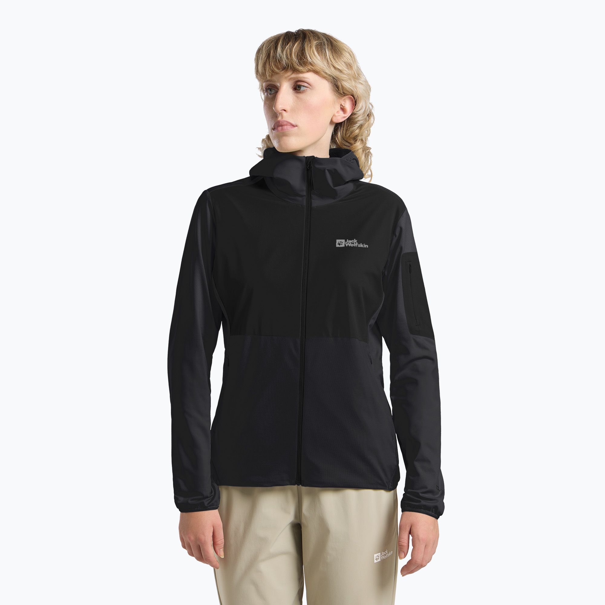 Bluza polarowa damska Jack Wolfskin Prelight Trail Hoody black 