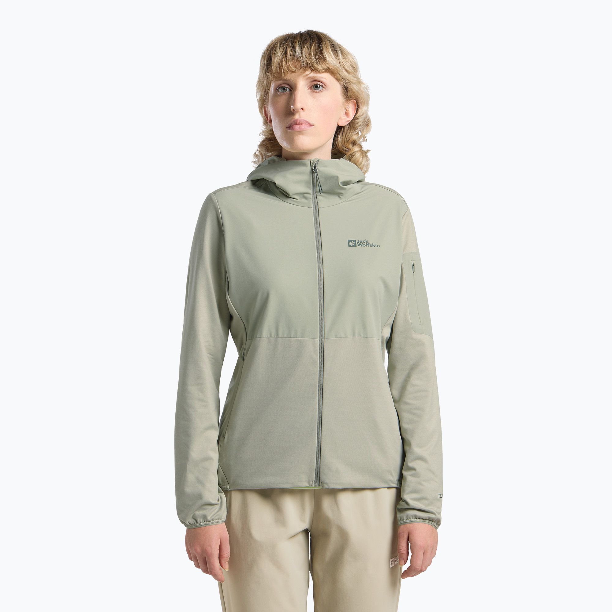 Bluza polarowa damska Jack Wolfskin Prelight Trail Hoody mint leaf 