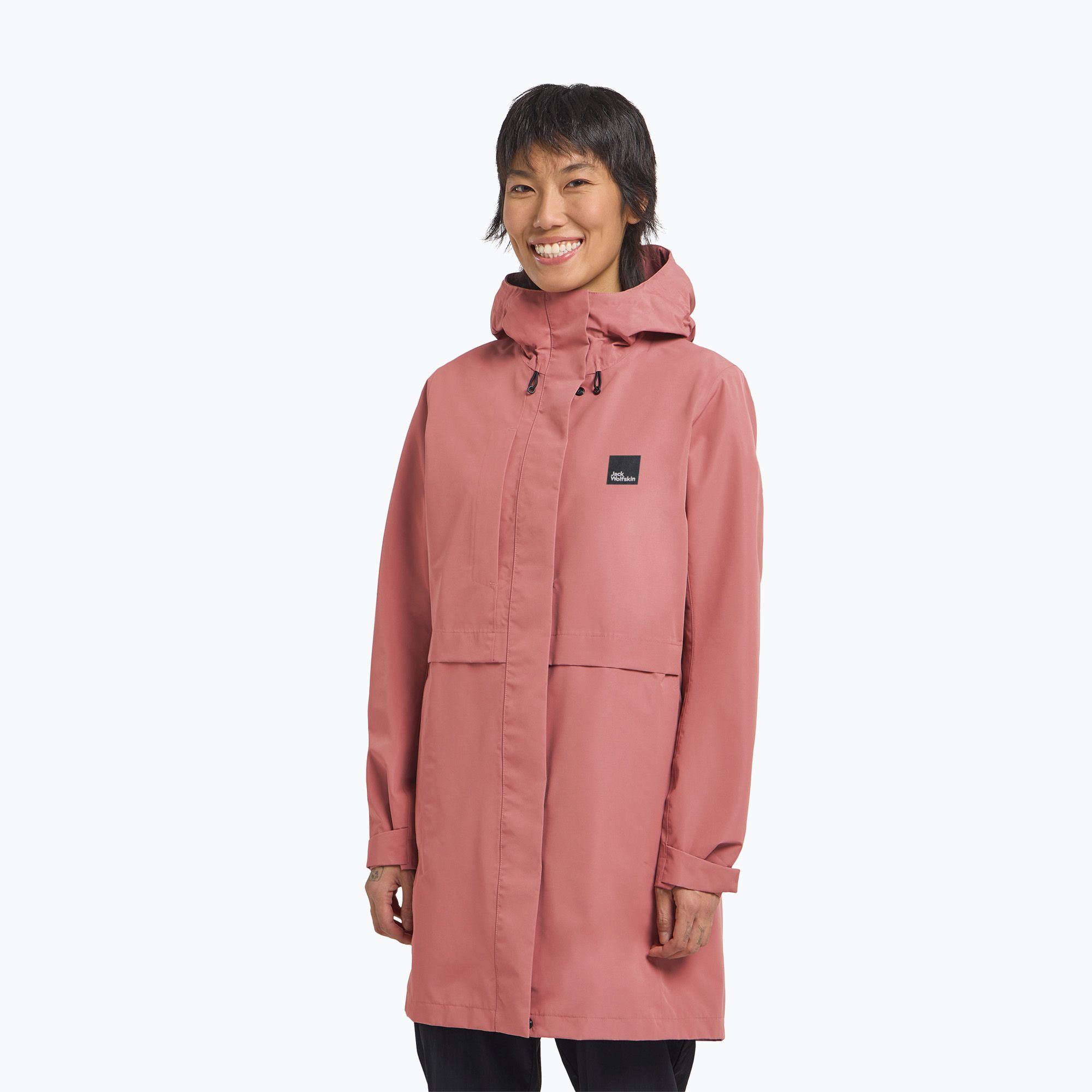 Płaszcz przeciwdeszczowy damski Jack Wolfskin Terraview 2L mineral red 