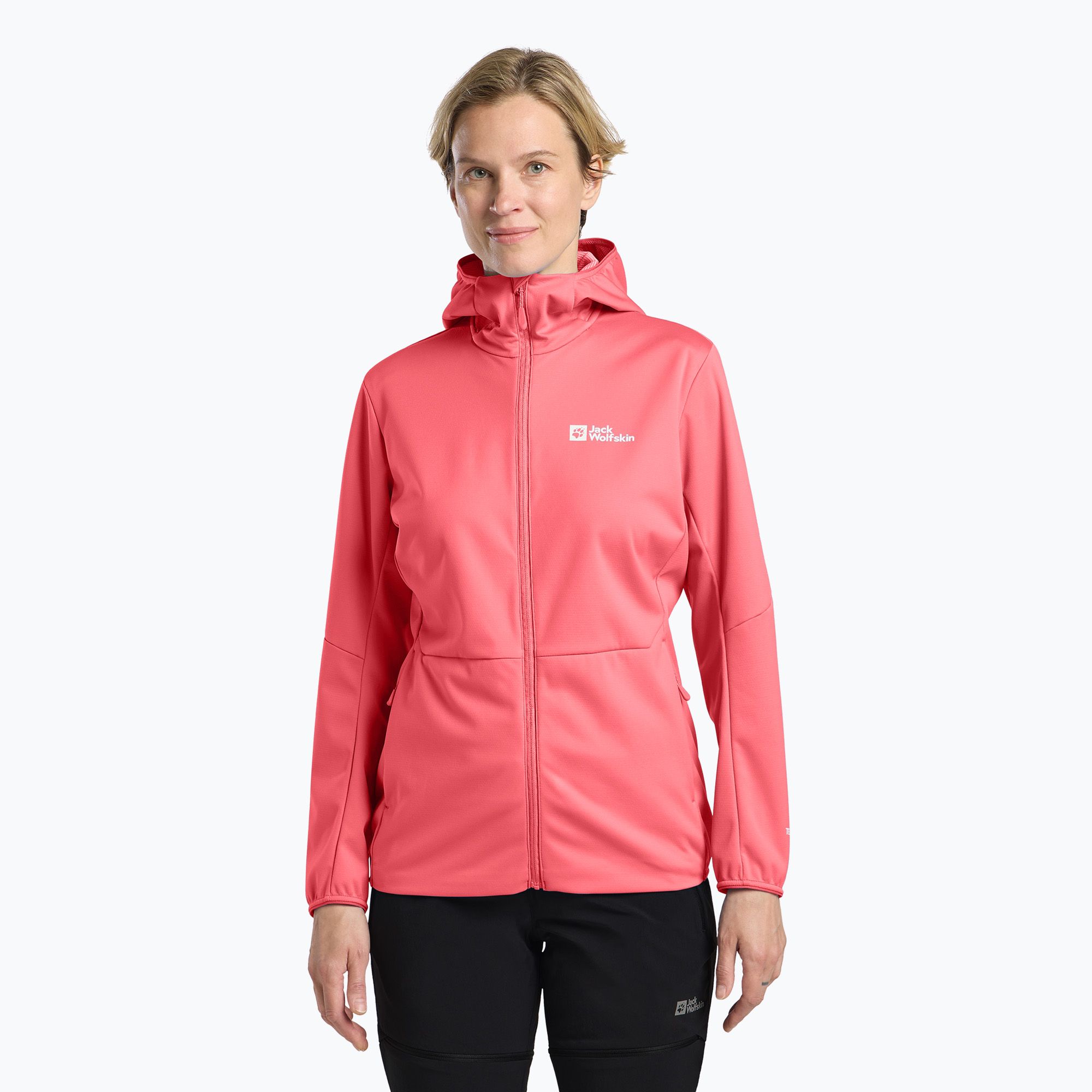 Kurtka softshell damska Jack Wolfskin Feldberg Hoody sunset coral 