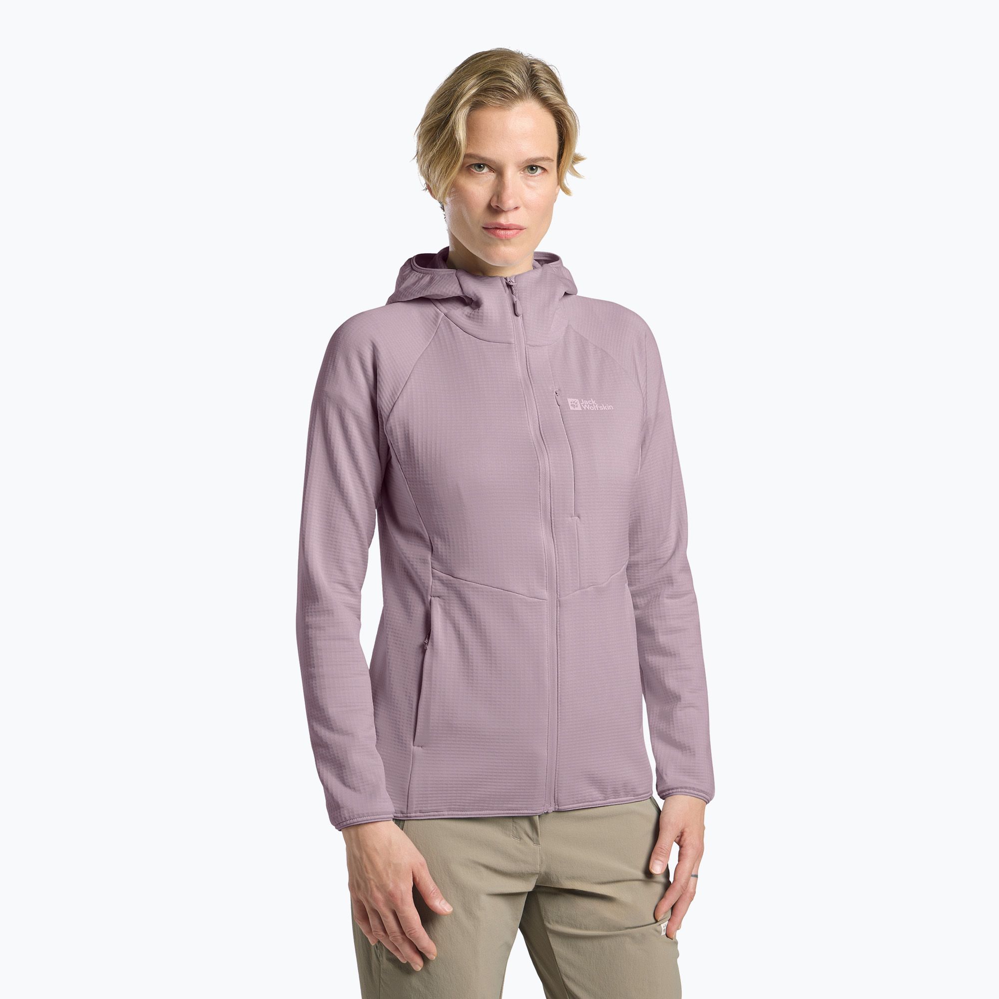 Bluza polarowa damska Jack Wolfskin Kolbenberg Hooded Full Zip wild blossom 