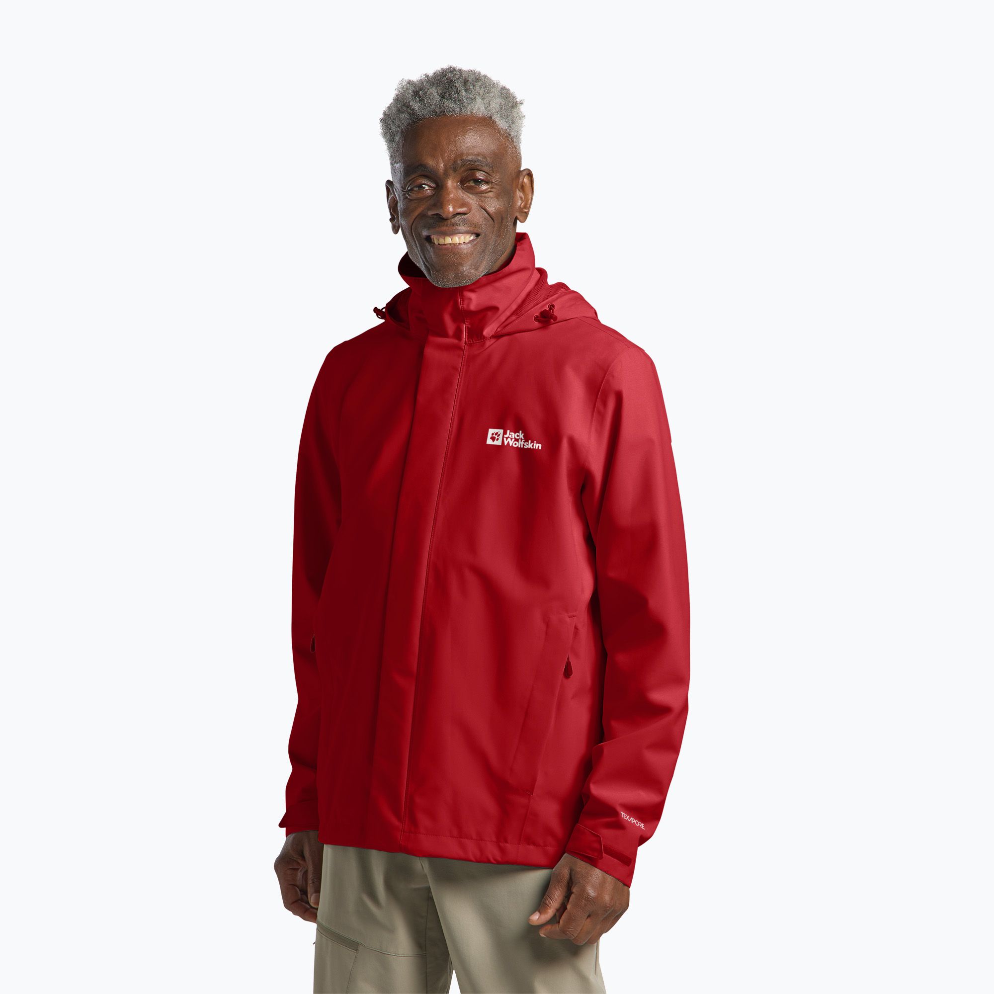 Kurtka przeciwdeszczowa męska Jack Wolfskin Trailtime 2L adrenaline red 