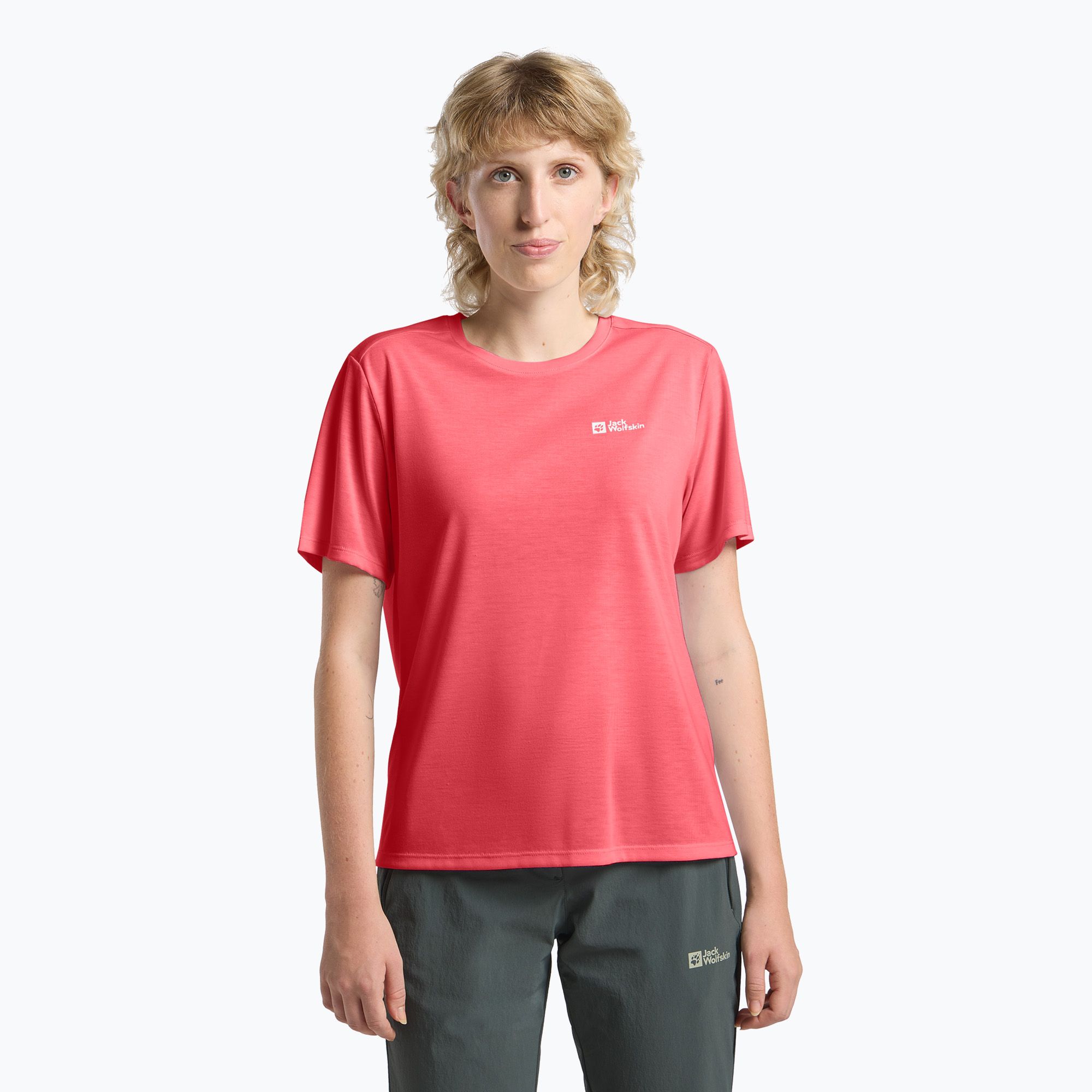 Koszulka trekkingowa damska Jack Wolfskin Vonnan sunset coral 
