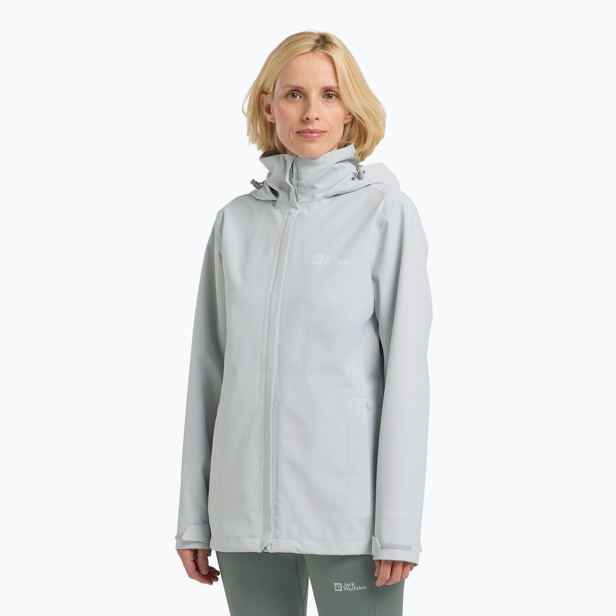 Kurtka przeciwdeszczowa damska Jack Wolfskin Trailtime 2L cool grey 