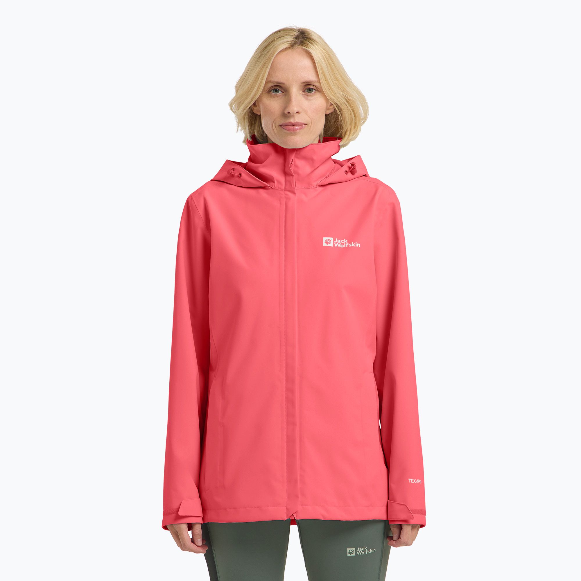Kurtka przeciwdeszczowa damska Jack Wolfskin Trailtime 2L sunset coral 