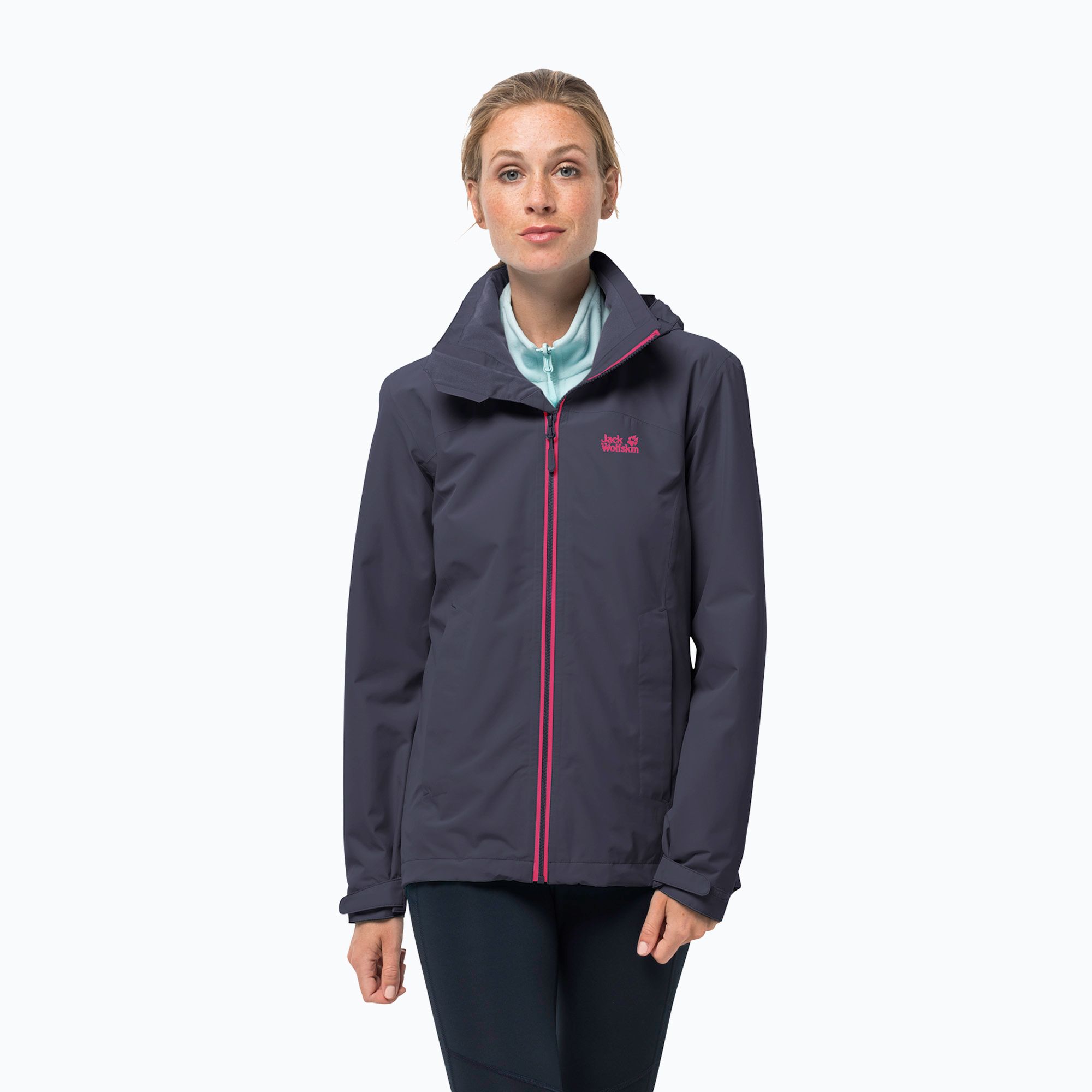 Kurtka przeciwdeszczowa damska Jack Wolfskin Evandale graphite 