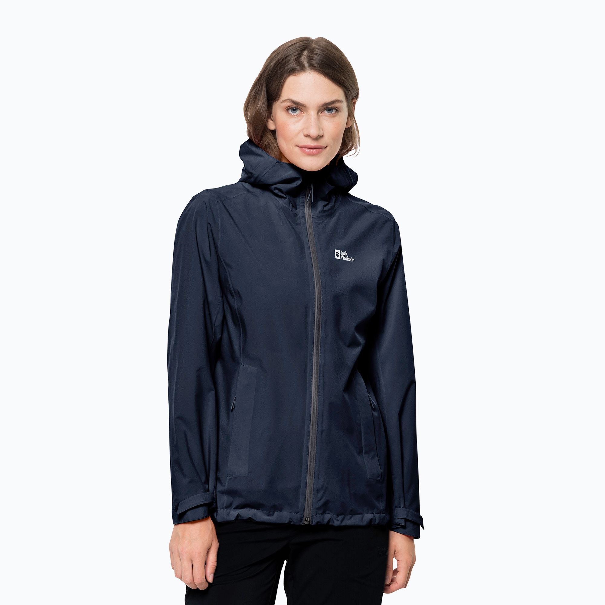 Kurtka przeciwdeszczowa damska Jack Wolfskin Pack & Go Shell night blue 