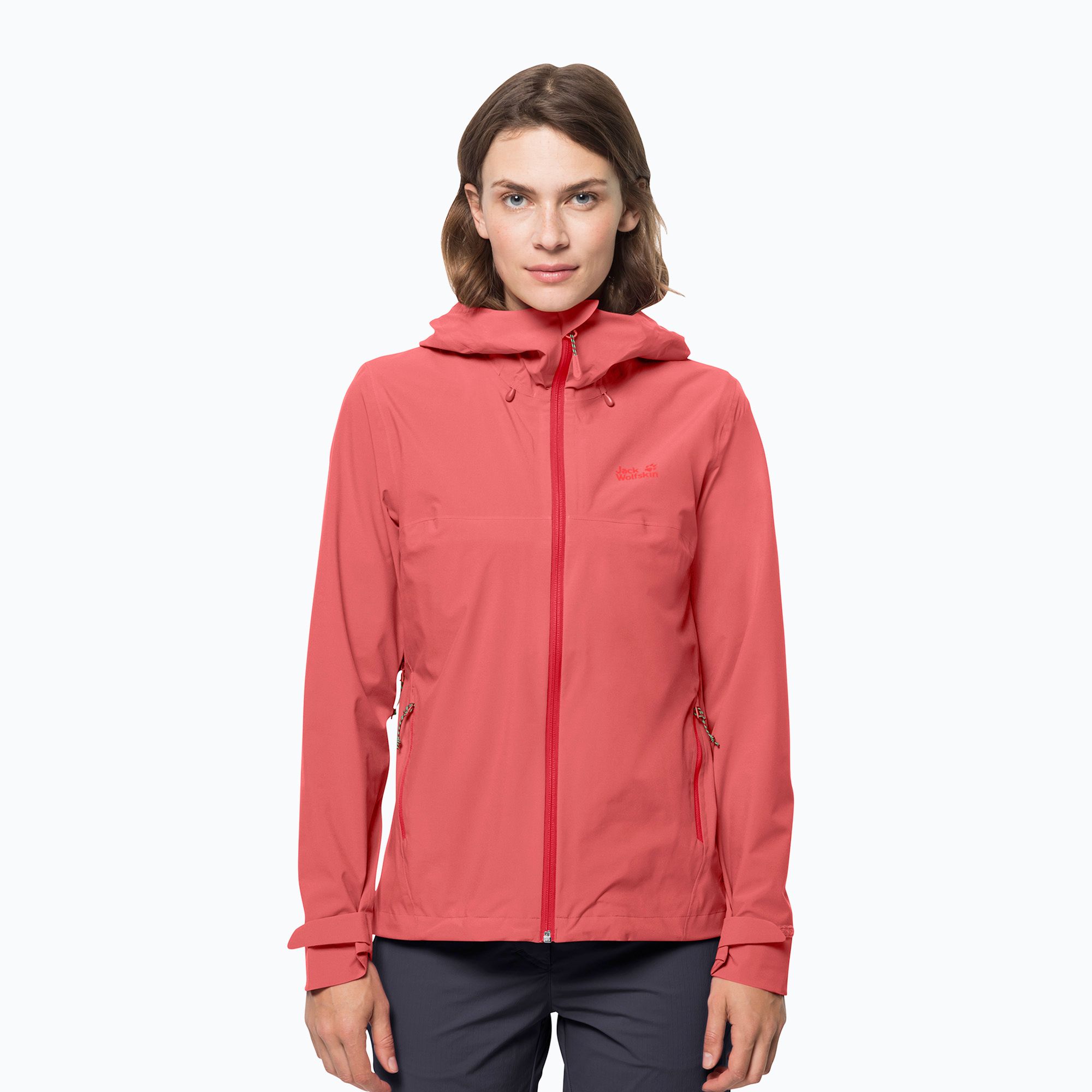Kurtka przeciwdeszczowa damska Jack Wolfskin Highest Peak 2.5L desert rose 