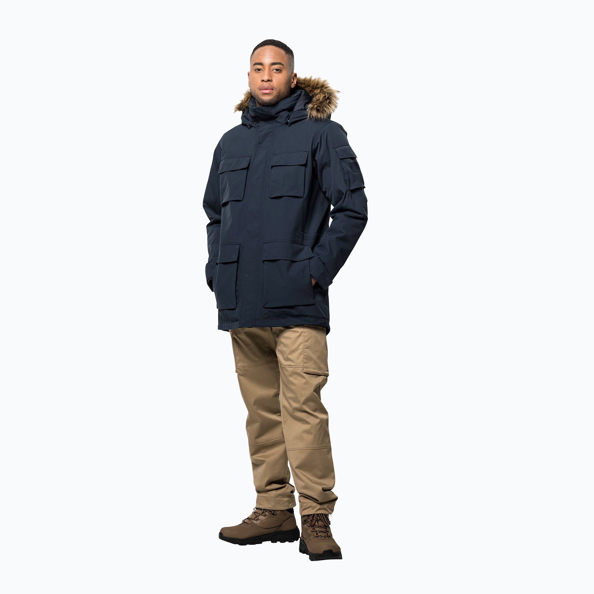 Kurtka zimowa męska Jack Wolfskin Glacier Canyon Parka night blue 