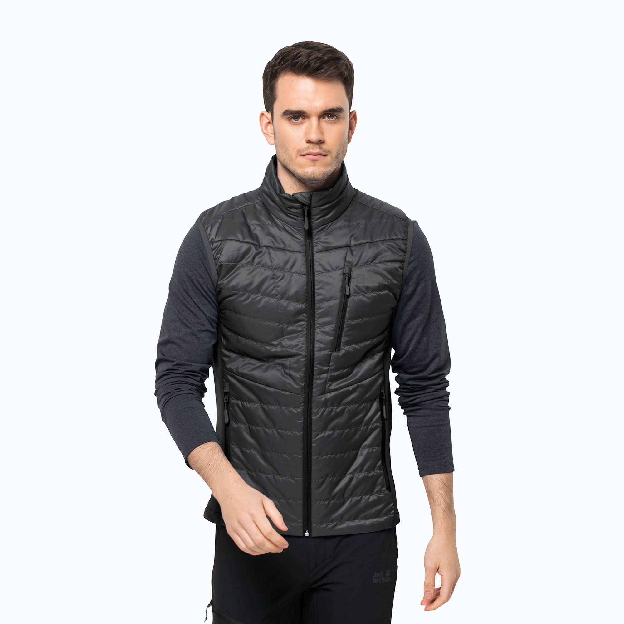 Bezrękawnik trekkingowy męski Jack Wolfskin Routeburn Pro Ins black 