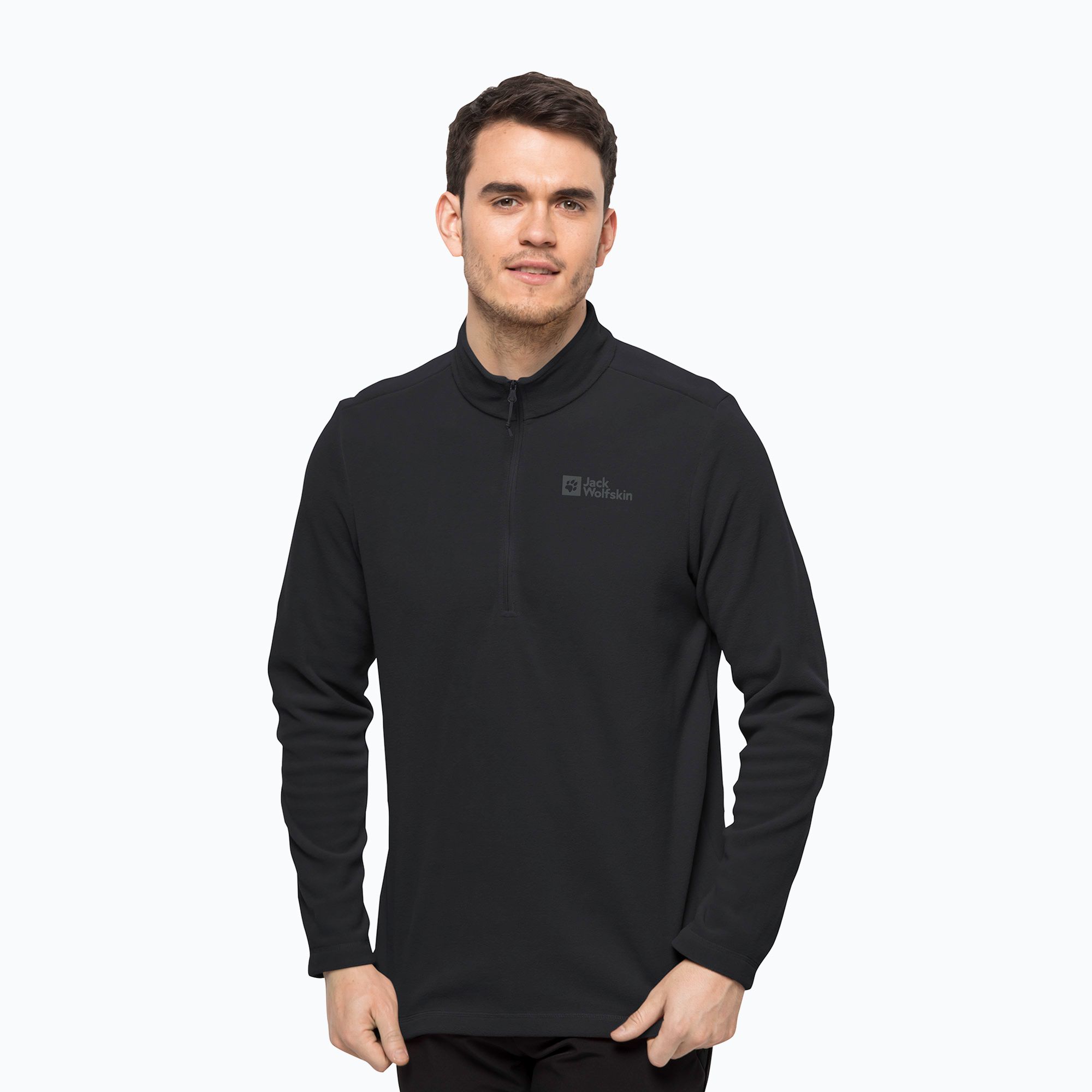 Bluza trekkingowa męska Jack Wolfskin Taunus HZ black 