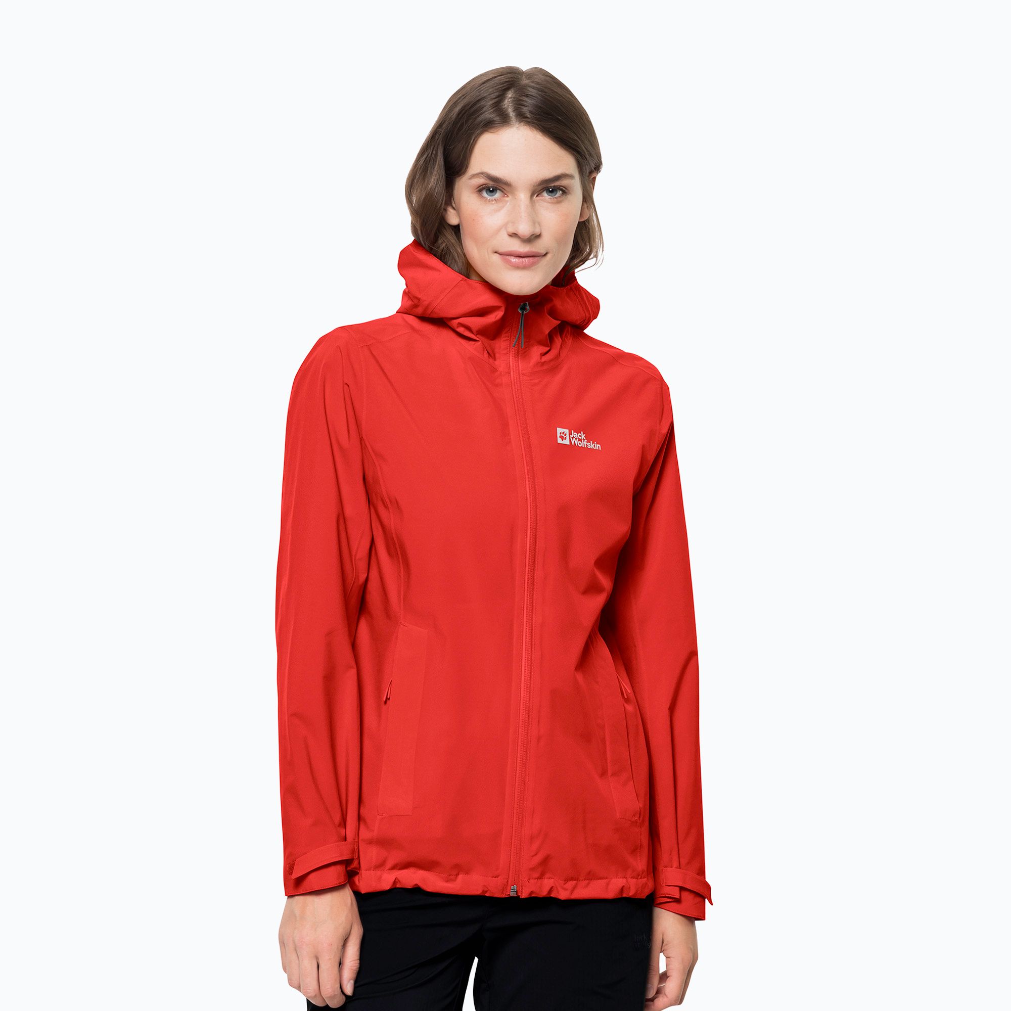 Kurtka przeciwdeszczowa damska Jack Wolfskin Pack & Go Shell tango orange 
