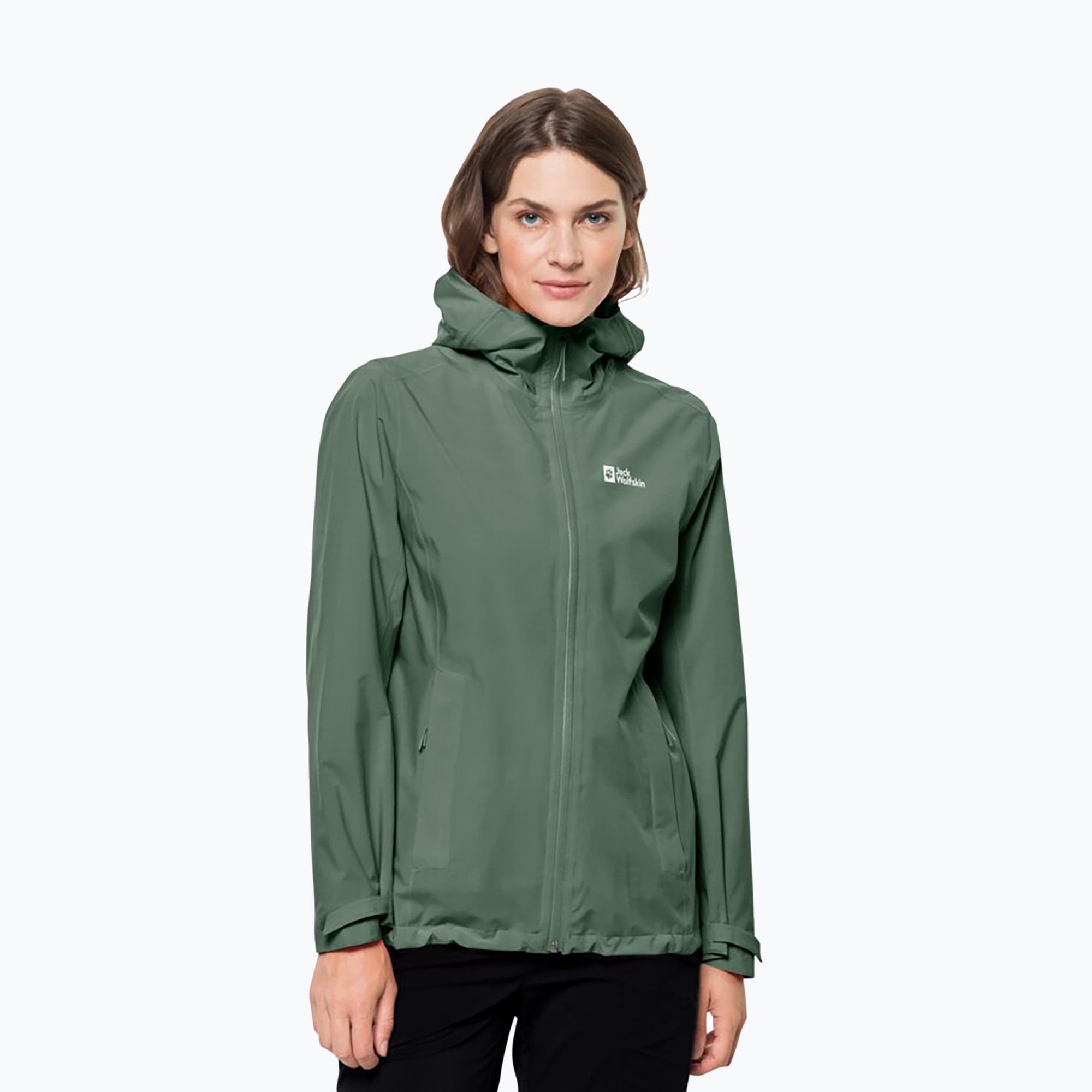 Kurtka przeciwdeszczowa damska Jack Wolfskin Pack & Go Shell picnic green 