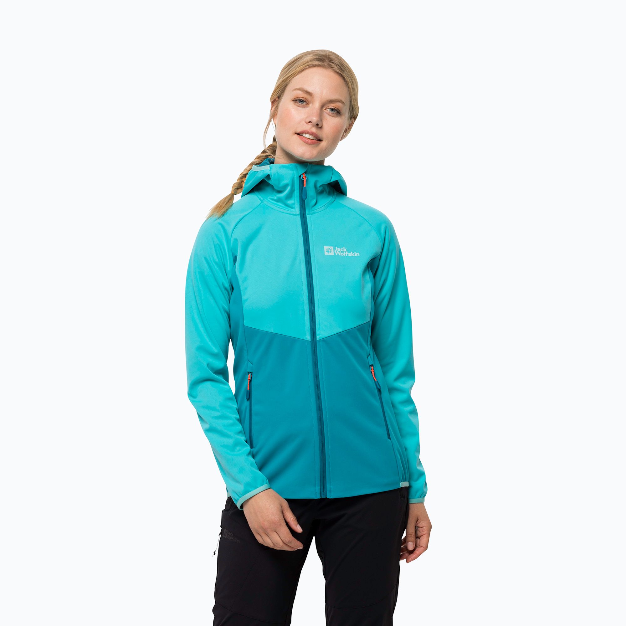 Kurtka softshell damska Jack Wolfskin Go Hike Softshell tile blue 