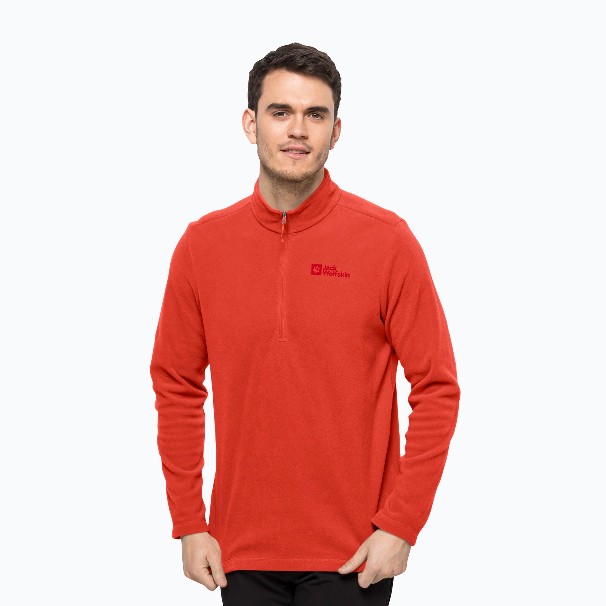 Bluza trekkingowa męska Jack Wolfskin Taunus HZ strong red 